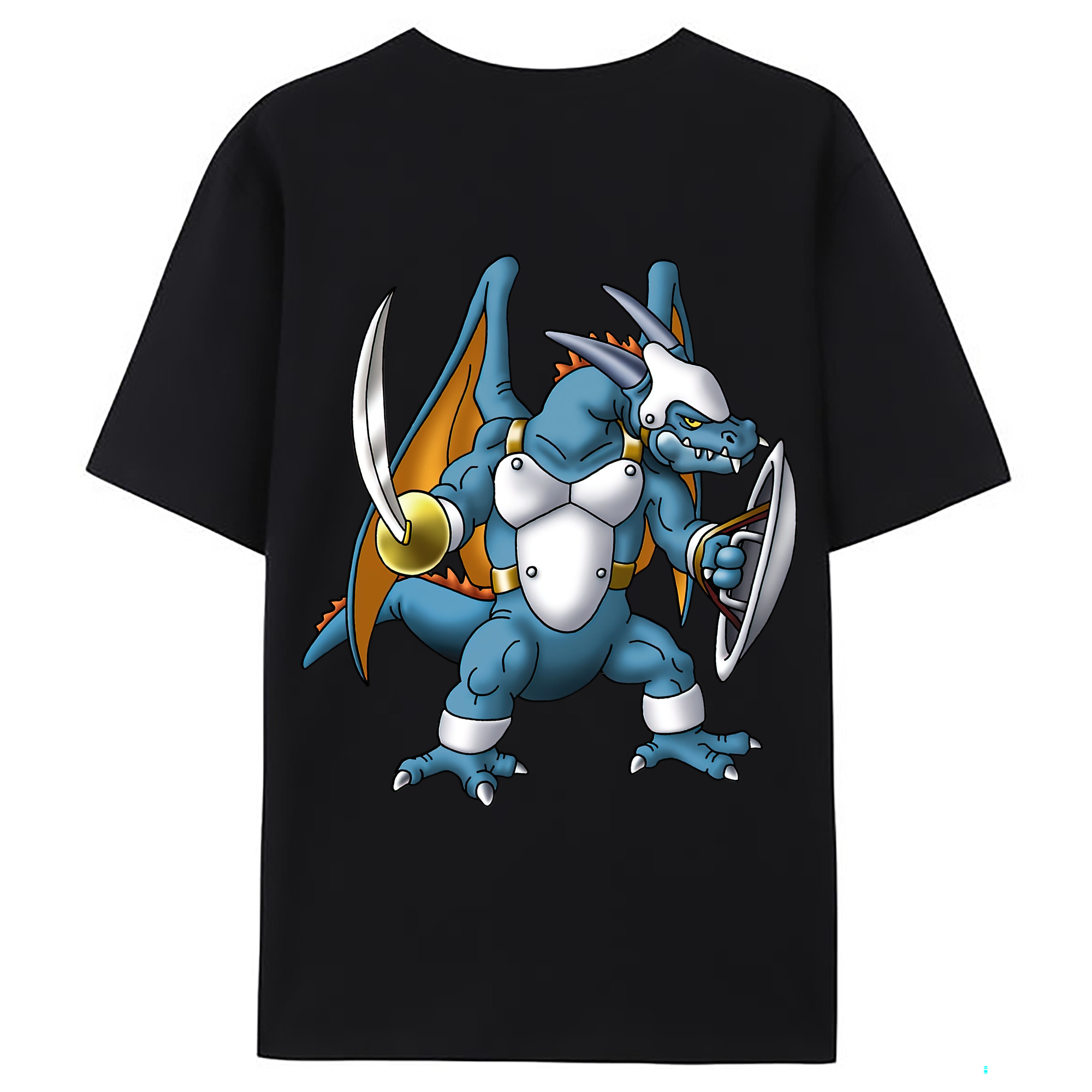 （画像用） ドラゴンクエスト Doragon Kuesuto Dragon Quest 綿100％ メンズ半袖Tシャツ（バックプリント） 通気性