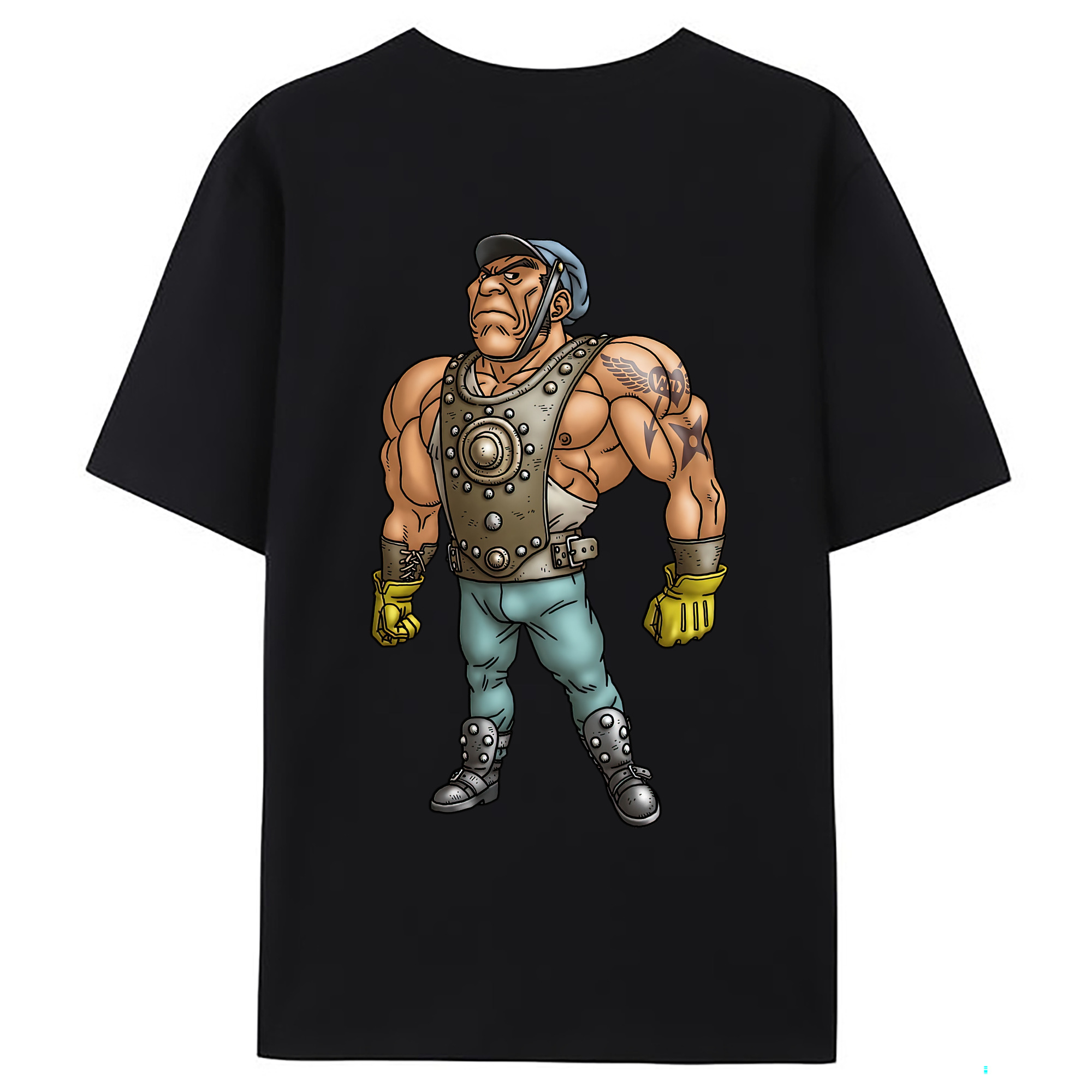 （画像用） ドラゴンクエスト Doragon Kuesuto Dragon Quest 綿100％ メンズ半袖Tシャツ（バックプリント） 通気性