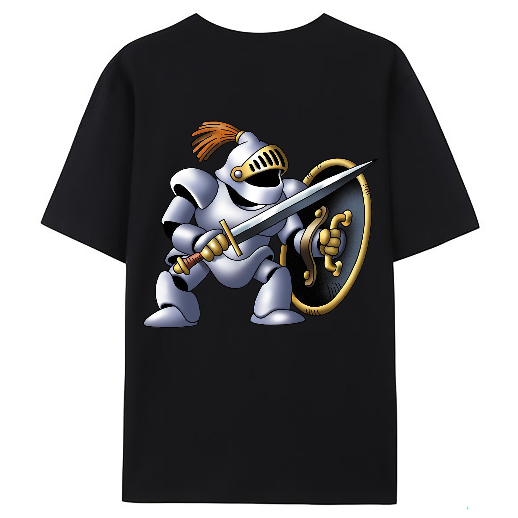 （画像用） ドラゴンクエスト Doragon Kuesuto Dragon Quest 綿100％ メンズ半袖Tシャツ（バックプリント） 通気性