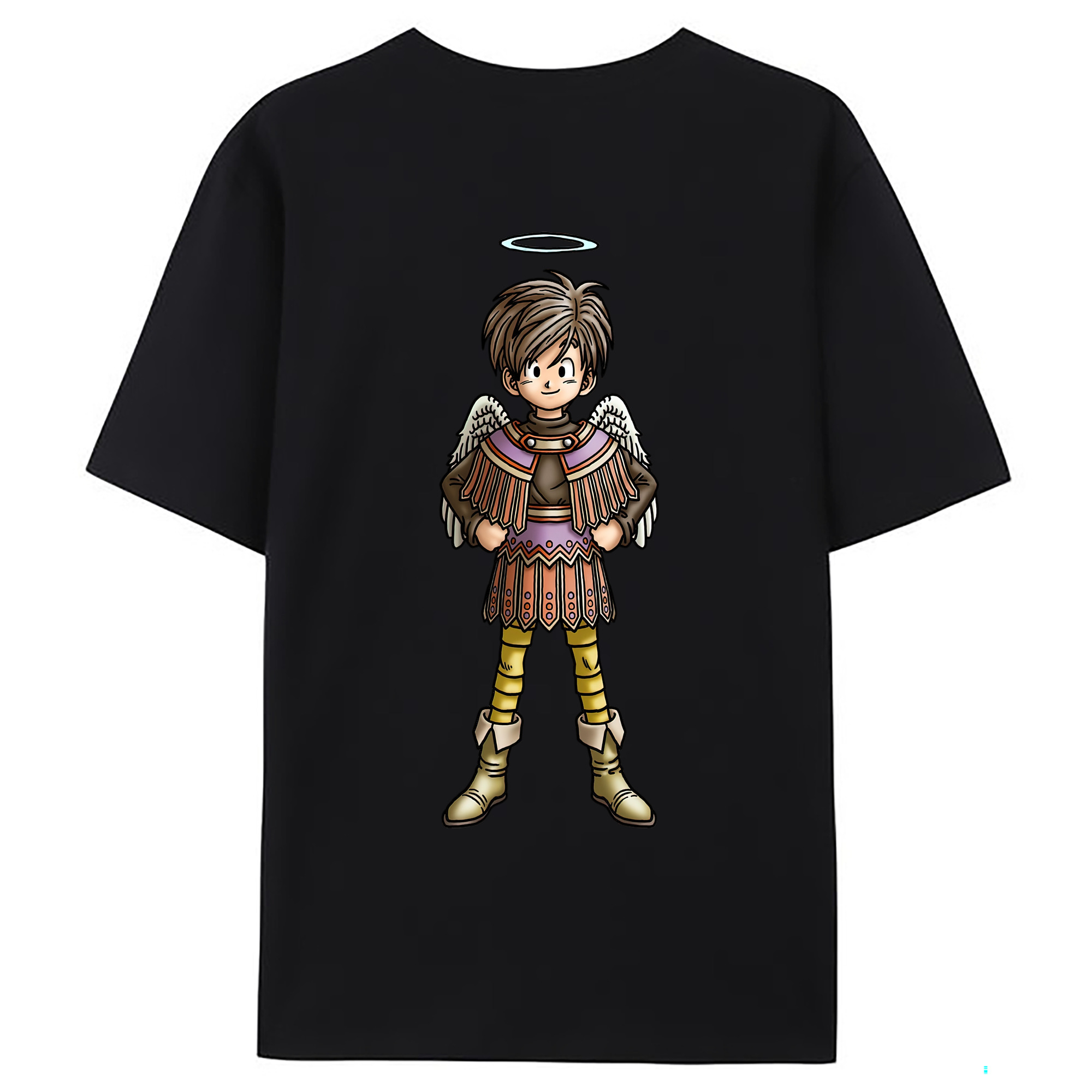 （画像用） ドラゴンクエスト Doragon Kuesuto Dragon Quest 綿100％ メンズ半袖Tシャツ（バックプリント） 通気性