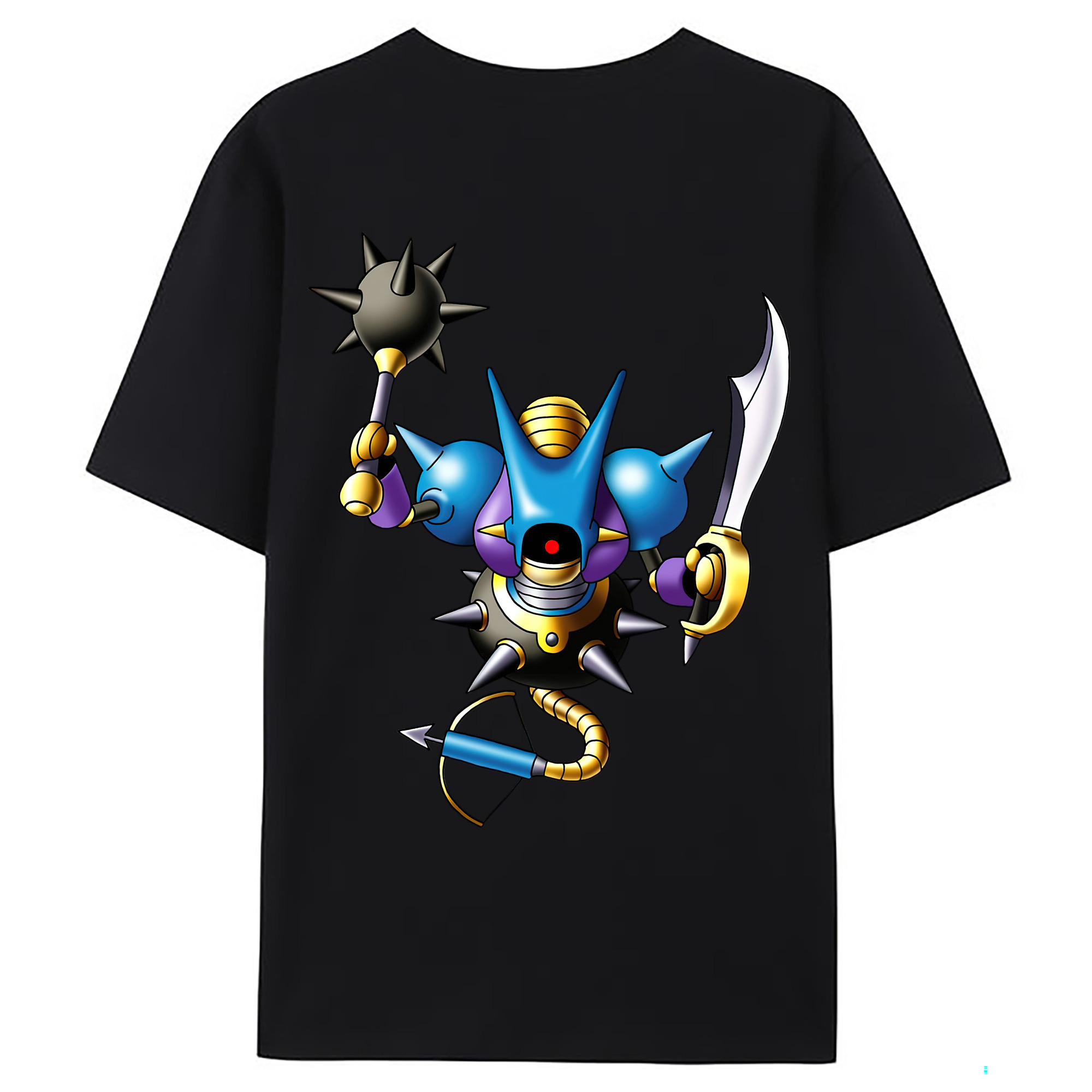 （画像用） ドラゴンクエスト Doragon Kuesuto Dragon Quest 綿100％ メンズ半袖Tシャツ（バックプリント） 通気性