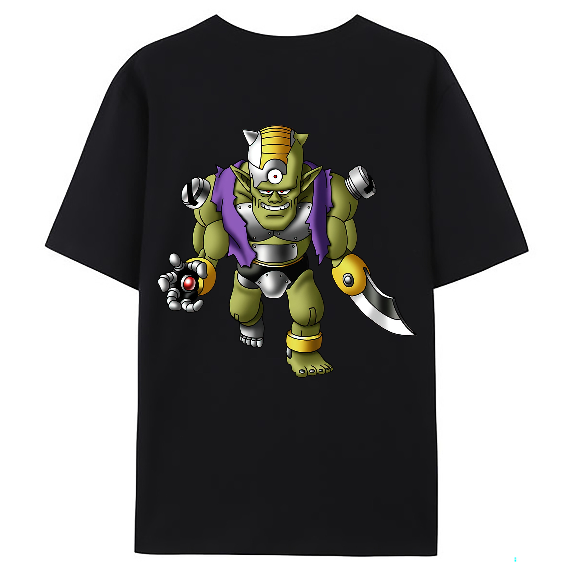 （画像用） ドラゴンクエスト Doragon Kuesuto Dragon Quest 綿100％ メンズ半袖Tシャツ（バックプリント） 通気性