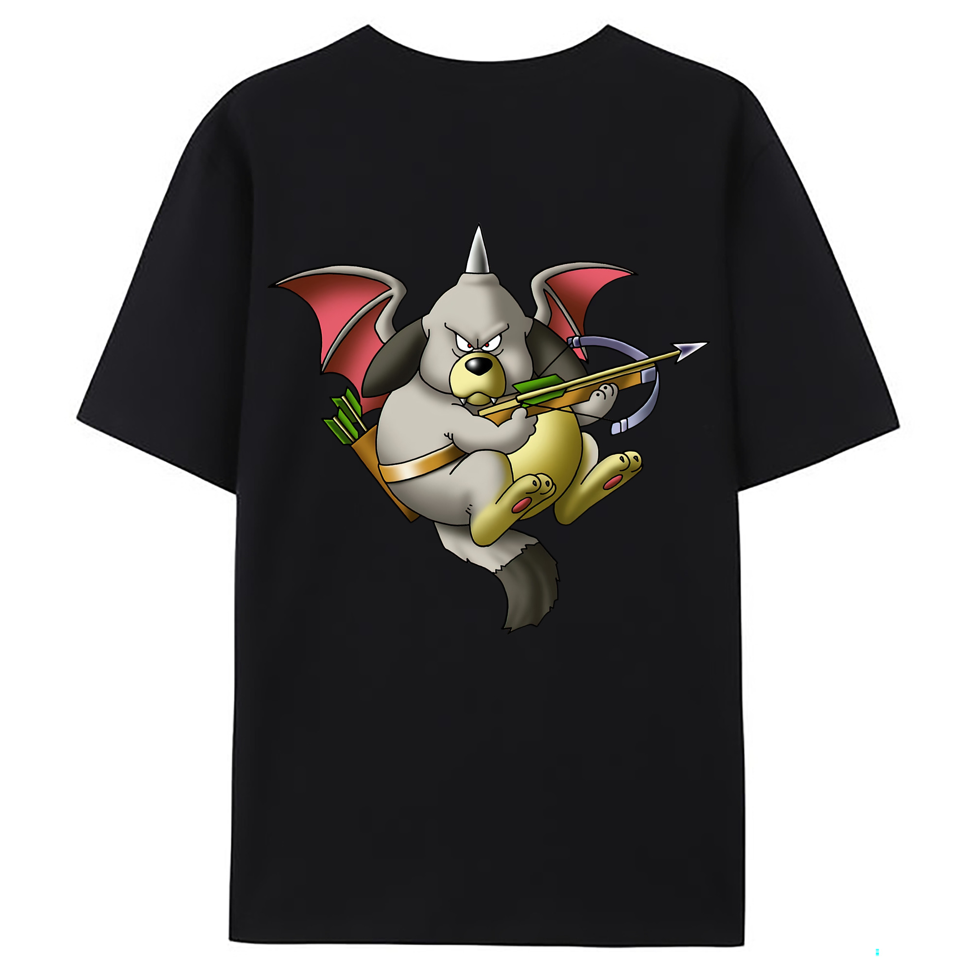 （画像用） ドラゴンクエスト Doragon Kuesuto Dragon Quest 綿100％ メンズ半袖Tシャツ（バックプリント） 通気性