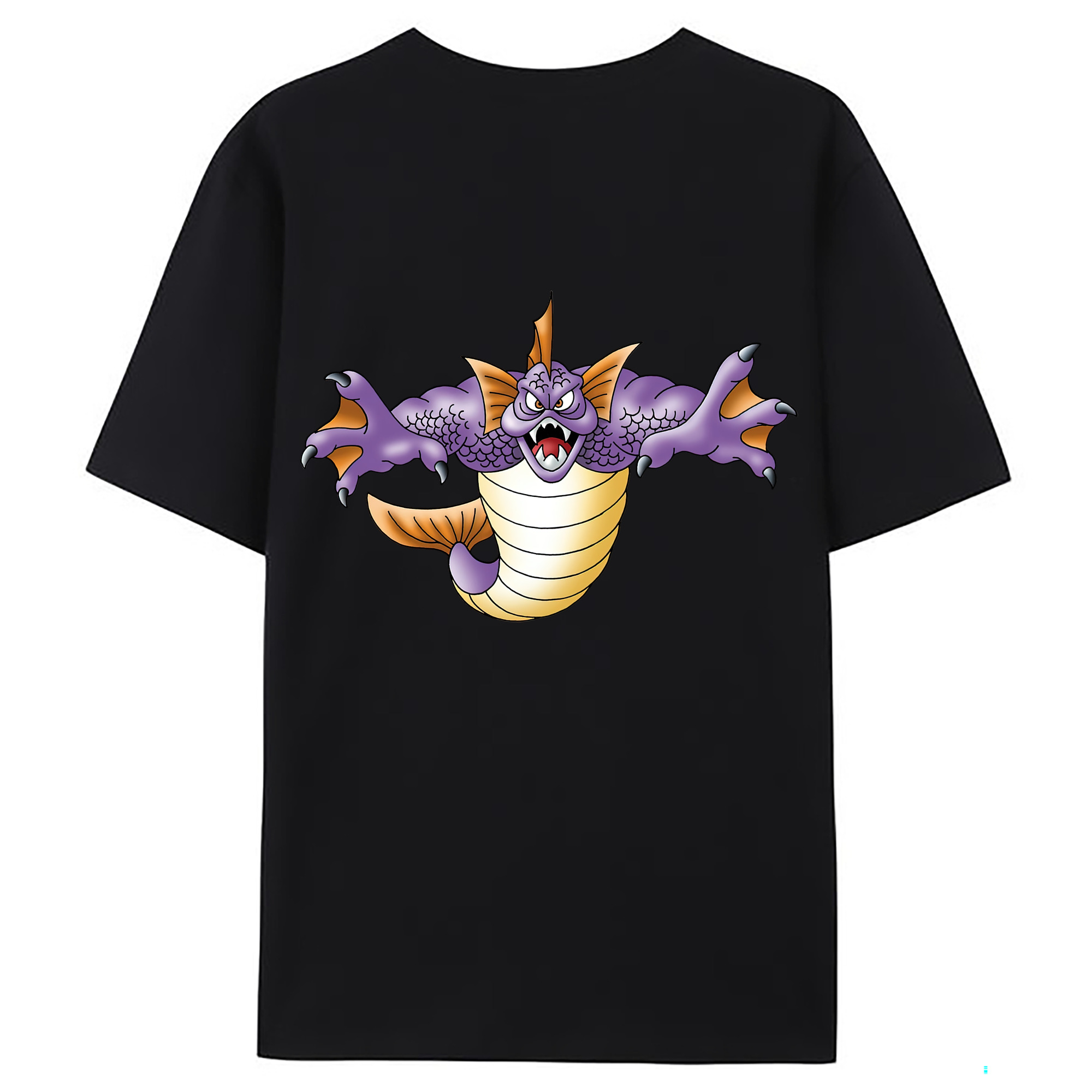 （画像用） ドラゴンクエスト Doragon Kuesuto Dragon Quest 綿100％ メンズ半袖Tシャツ（バックプリント） 通気性