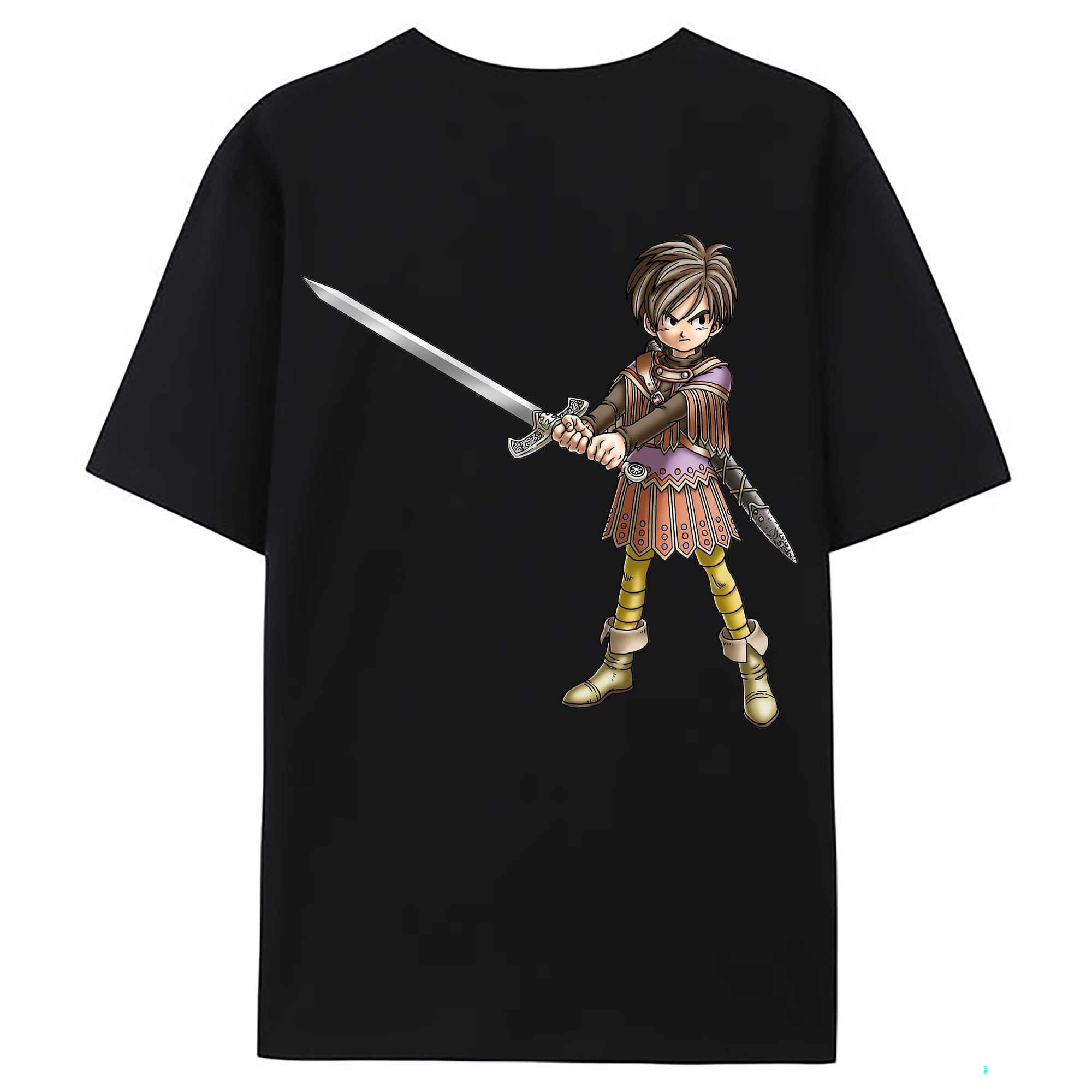 （画像用） ドラゴンクエスト Doragon Kuesuto Dragon Quest 綿100％ メンズ半袖Tシャツ（バックプリント） 通気性