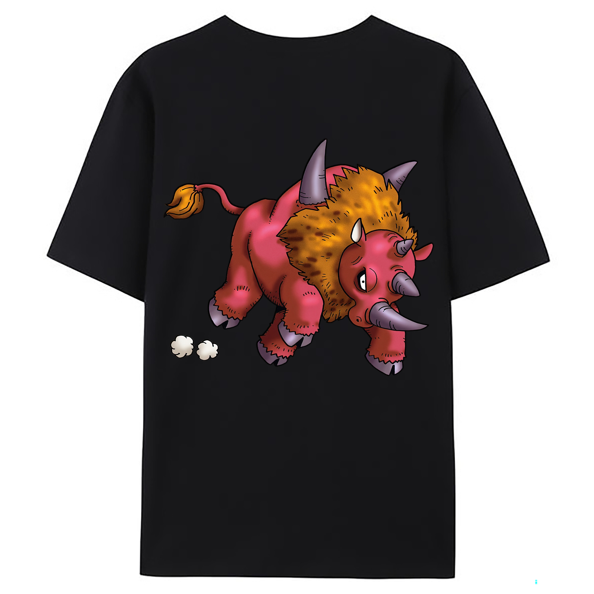 （画像用） ドラゴンクエスト Doragon Kuesuto Dragon Quest 綿100％ メンズ半袖Tシャツ（バックプリント） 通気性