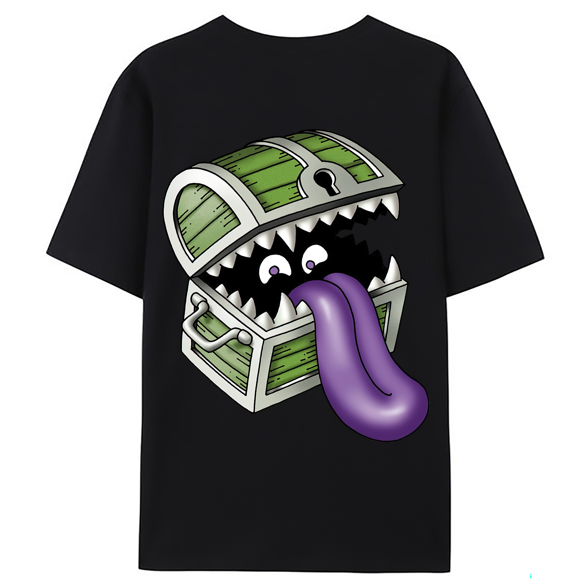 （画像用） ドラゴンクエスト Doragon Kuesuto Dragon Quest 綿100％ メンズ半袖Tシャツ（バックプリント） 通気性