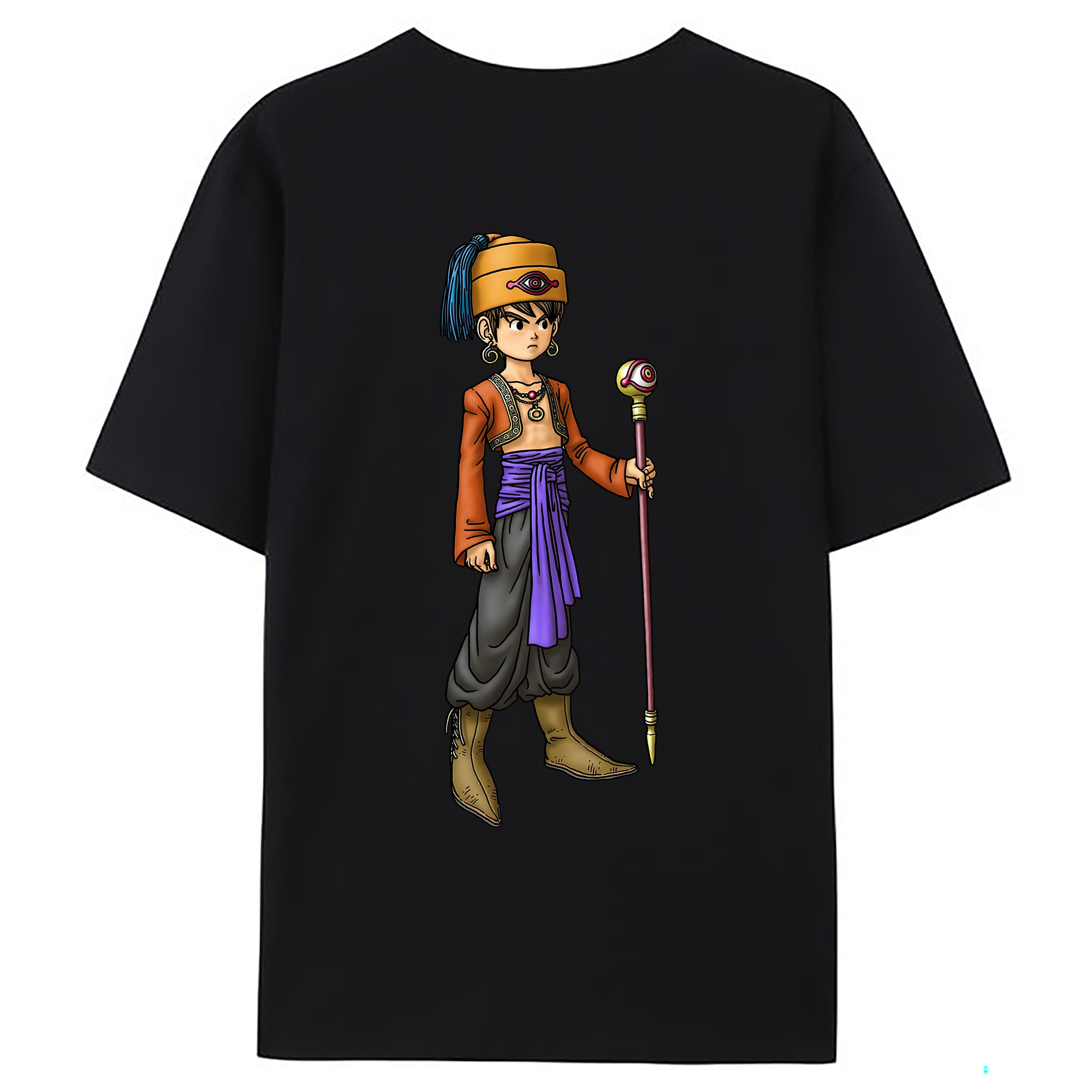 （画像用） ドラゴンクエスト Doragon Kuesuto Dragon Quest 綿100％ メンズ半袖Tシャツ（バックプリント） 通気性