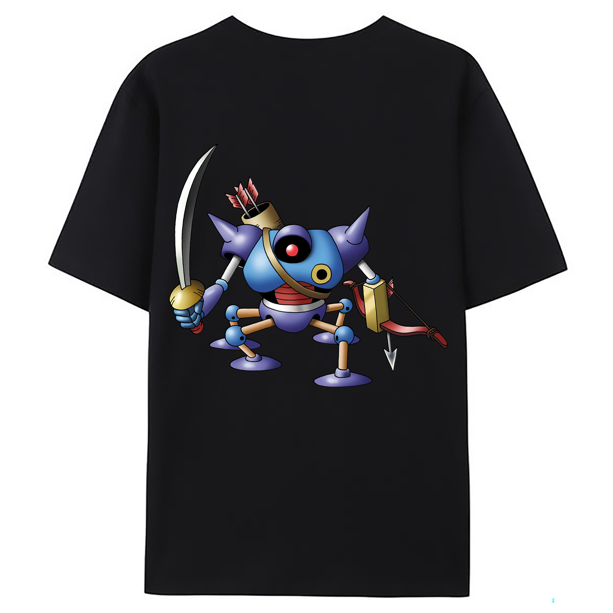 （画像用） ドラゴンクエスト Doragon Kuesuto Dragon Quest 綿100％ メンズ半袖Tシャツ（バックプリント） 通気性