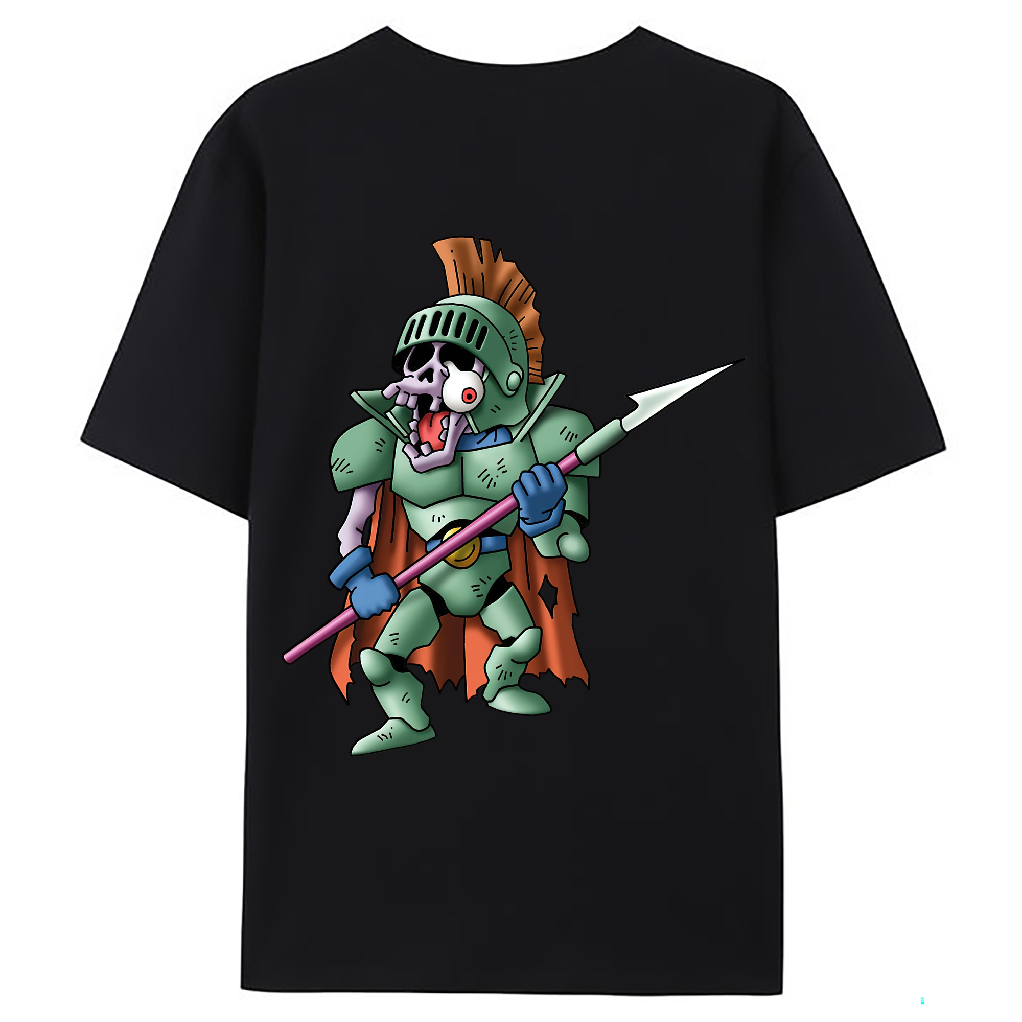 （画像用） ドラゴンクエスト Doragon Kuesuto Dragon Quest 綿100％ メンズ半袖Tシャツ（バックプリント） 通気性