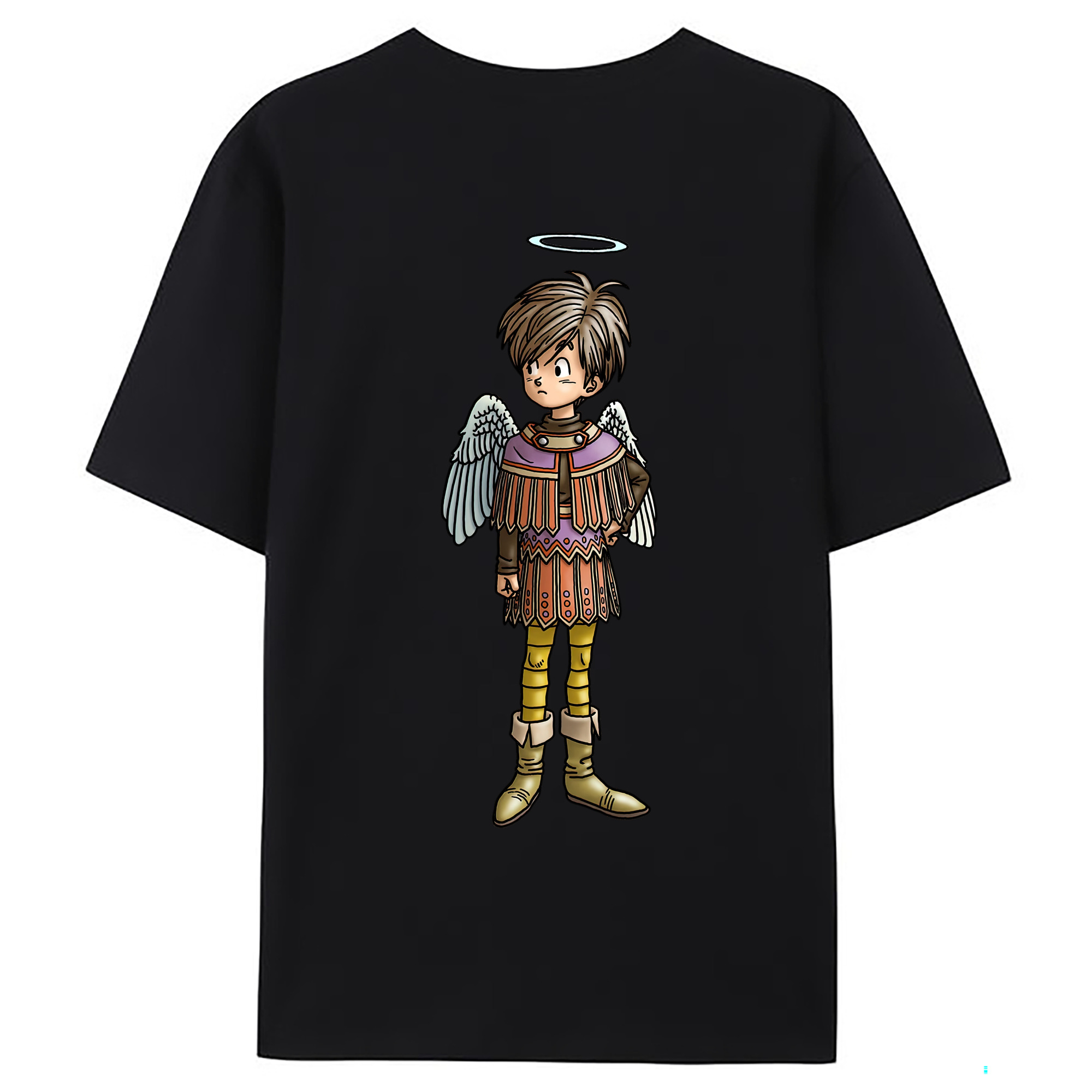 （画像用） ドラゴンクエスト Doragon Kuesuto Dragon Quest 綿100％ メンズ半袖Tシャツ（バックプリント） 通気性