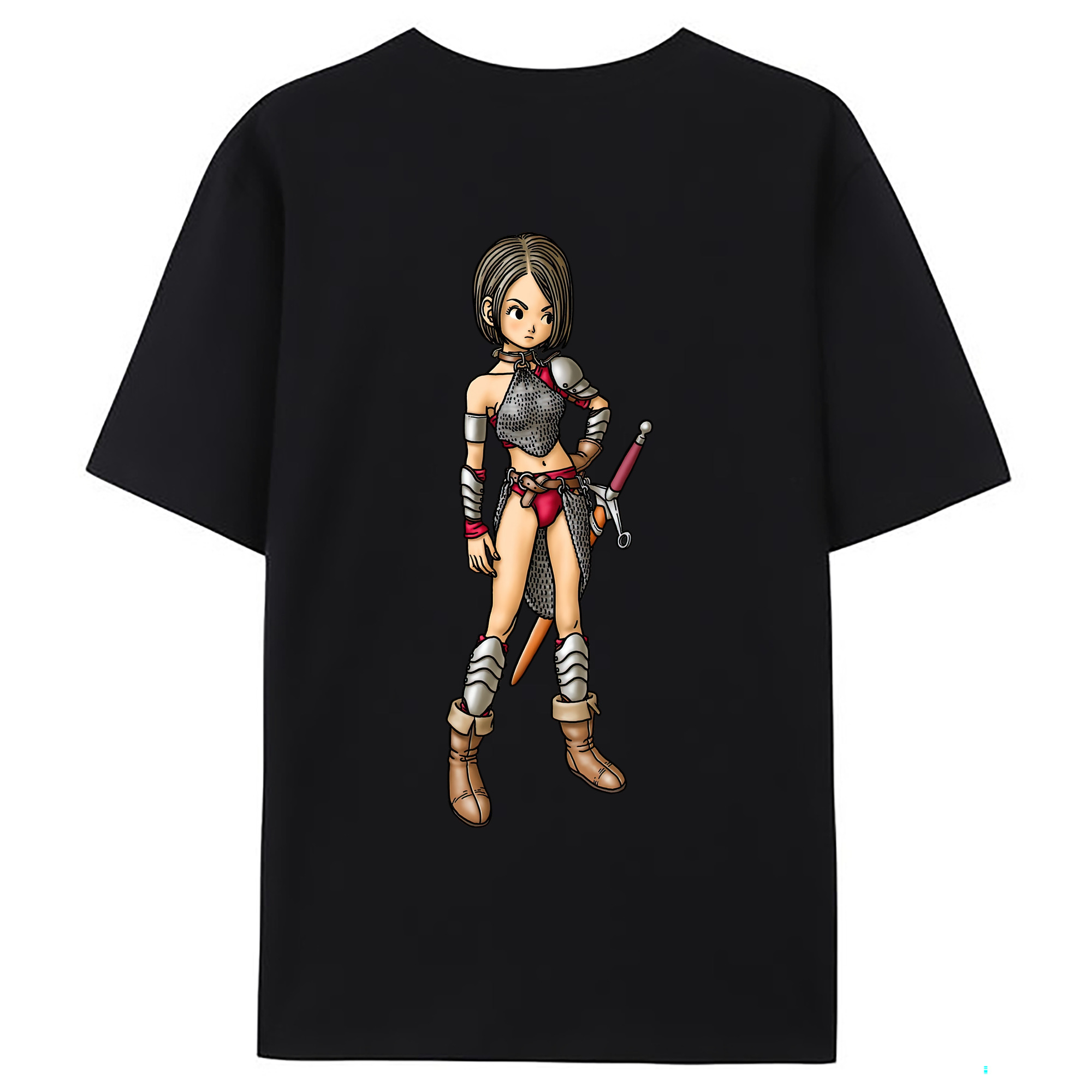 （画像用） ドラゴンクエスト Doragon Kuesuto Dragon Quest 綿100％ メンズ半袖Tシャツ（バックプリント） 通気性