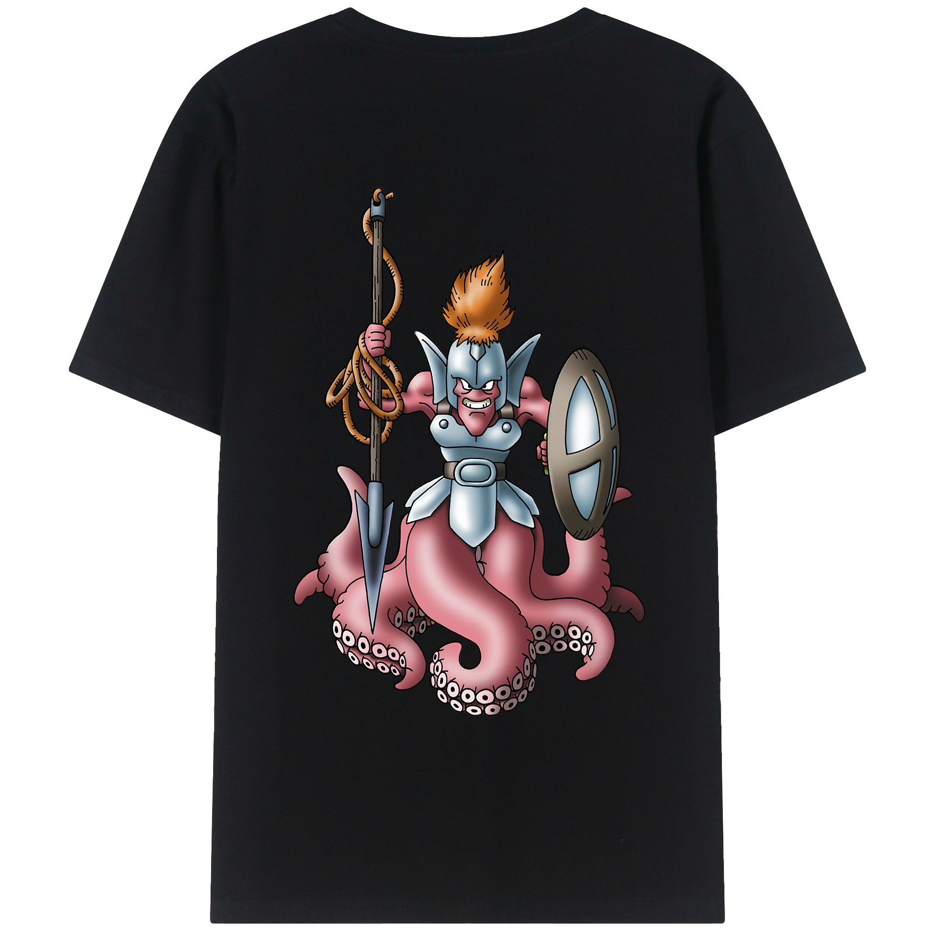 （画像用） ドラゴンクエスト Doragon Kuesuto Dragon Quest 綿100％ メンズ半袖Tシャツ（バックプリント） 通気性