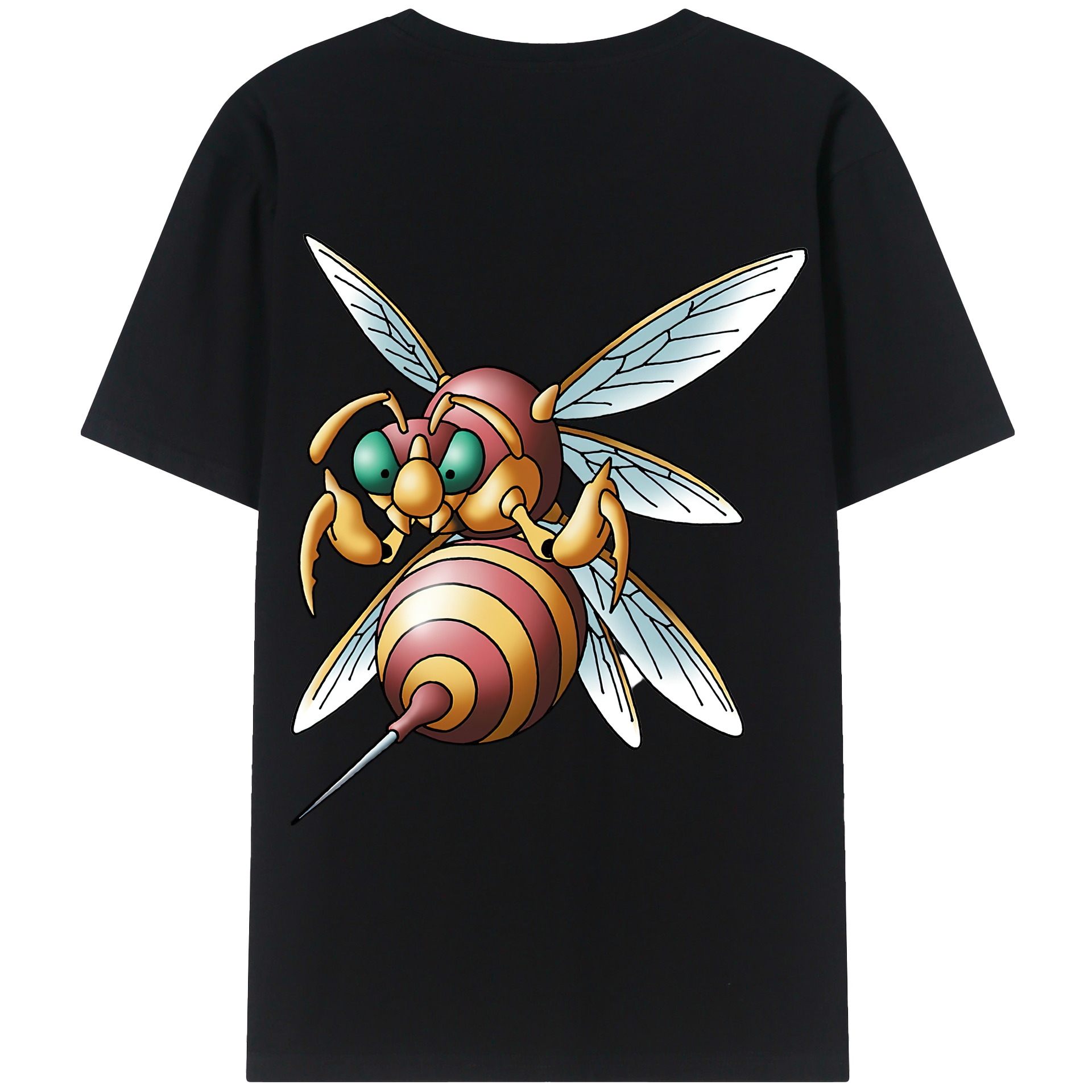 （画像用） ドラゴンクエスト Doragon Kuesuto Dragon Quest 綿100％ メンズ半袖Tシャツ（バックプリント） 通気性
