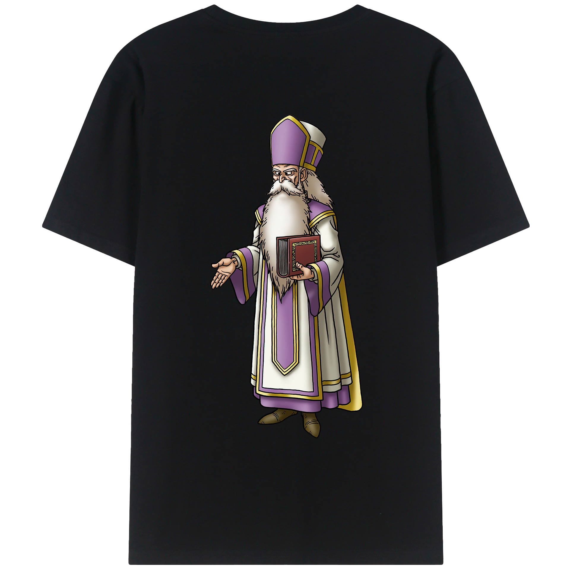 （画像用） ドラゴンクエスト Doragon Kuesuto Dragon Quest 綿100％ メンズ半袖Tシャツ（バックプリント） 通気性