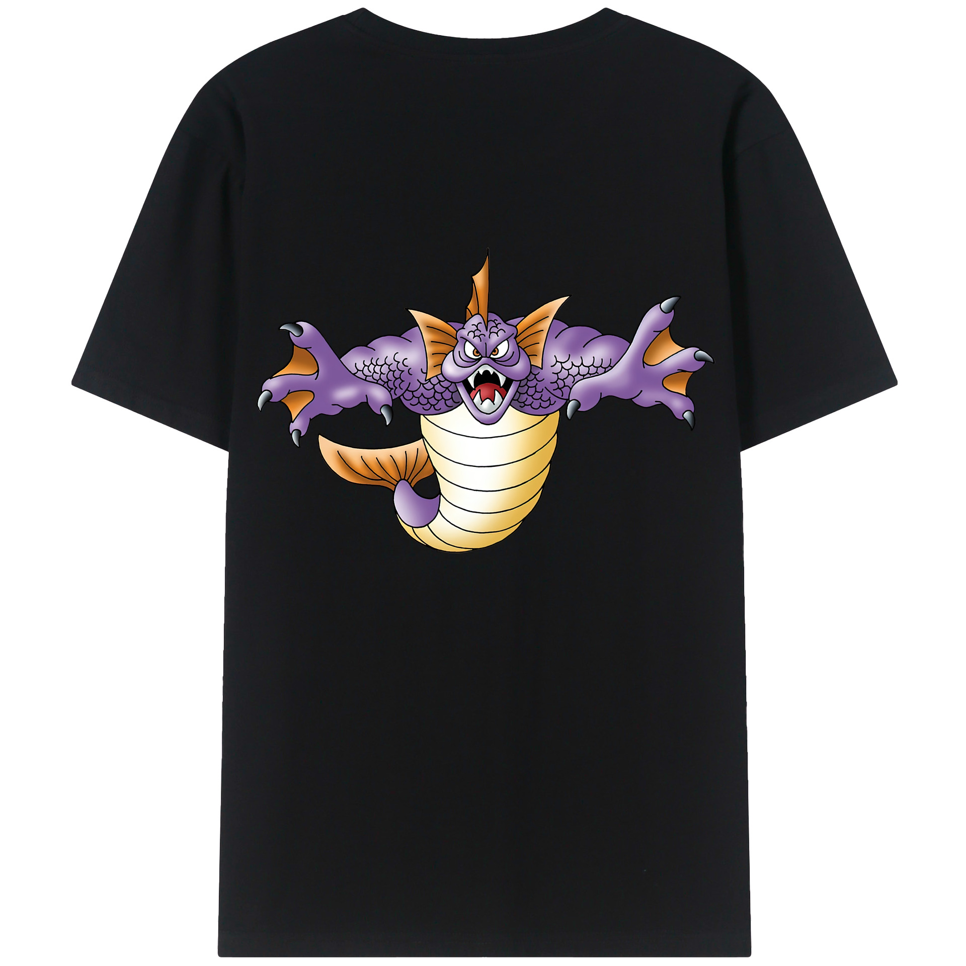 （画像用） ドラゴンクエスト Doragon Kuesuto Dragon Quest 綿100％ メンズ半袖Tシャツ（バックプリント） 通気性