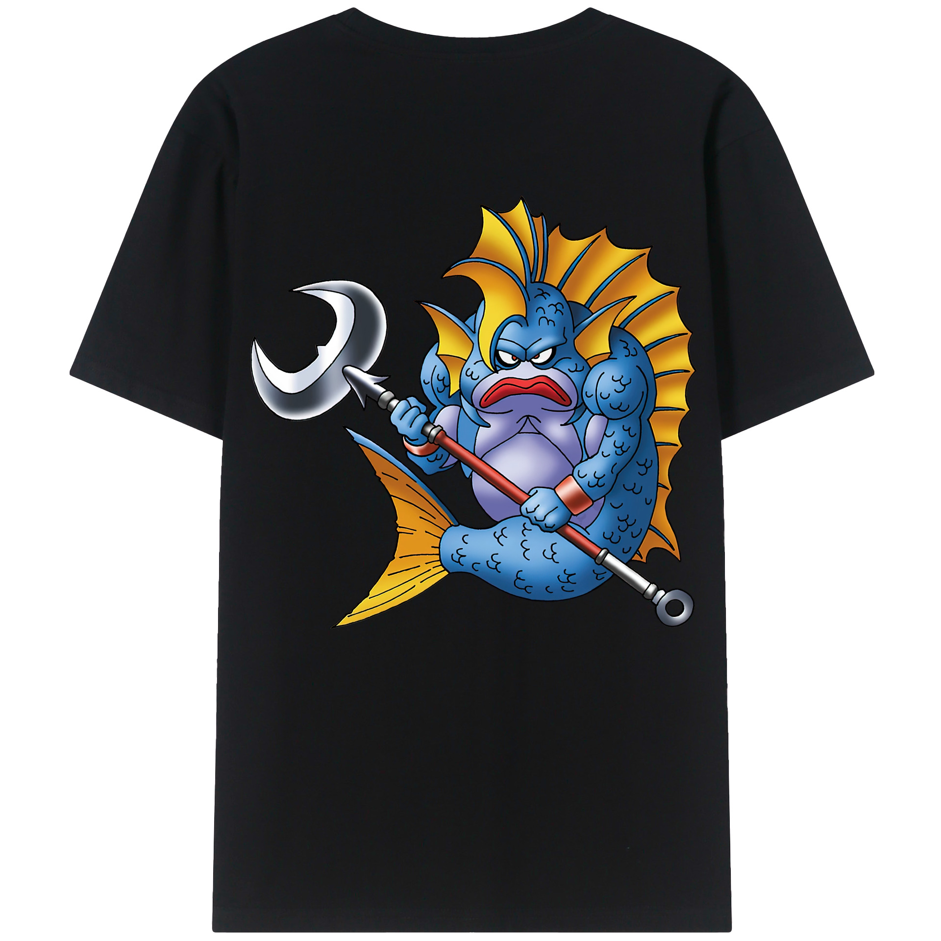 （画像用） ドラゴンクエスト Doragon Kuesuto Dragon Quest 綿100％ メンズ半袖Tシャツ（バックプリント） 通気性
