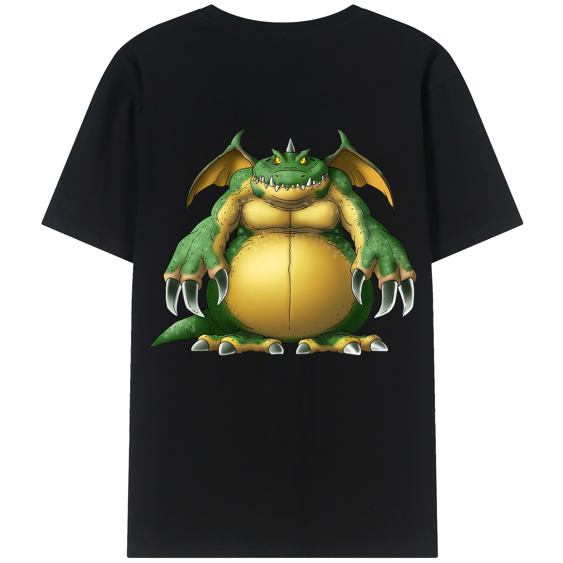 （画像用） ドラゴンクエスト Doragon Kuesuto Dragon Quest 綿100％ メンズ半袖Tシャツ（バックプリント） 通気性