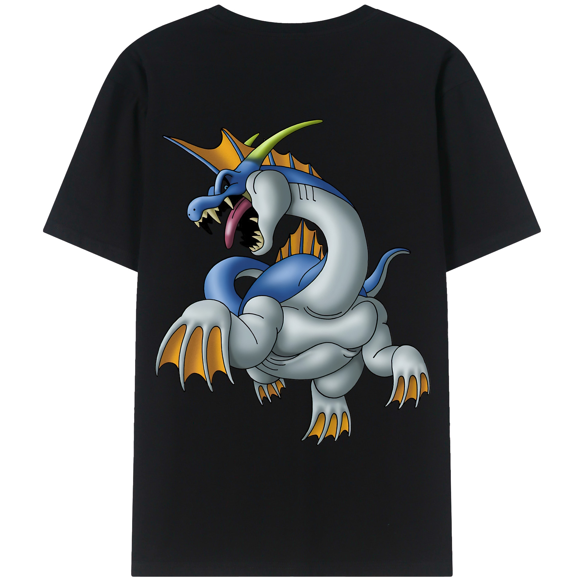 （画像用） ドラゴンクエスト Doragon Kuesuto Dragon Quest 綿100％ メンズ半袖Tシャツ（バックプリント） 通気性