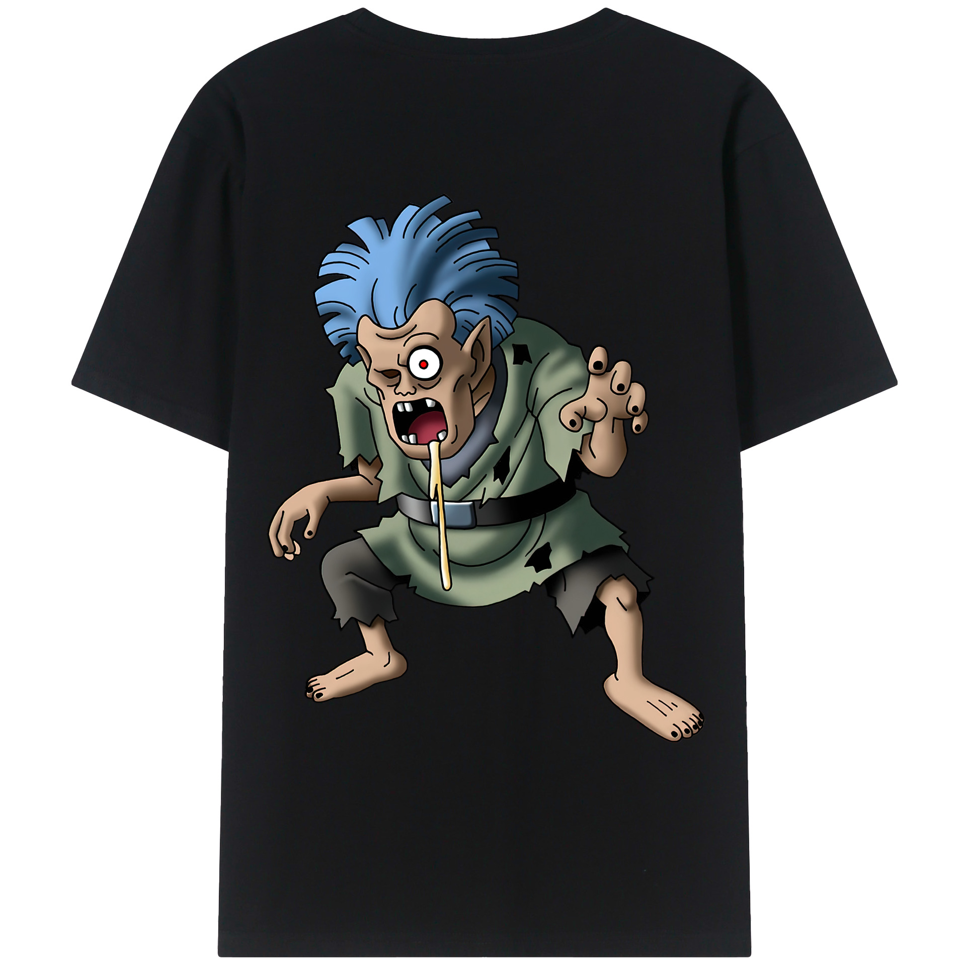 （画像用） ドラゴンクエスト Doragon Kuesuto Dragon Quest 綿100％ メンズ半袖Tシャツ（バックプリント） 通気性