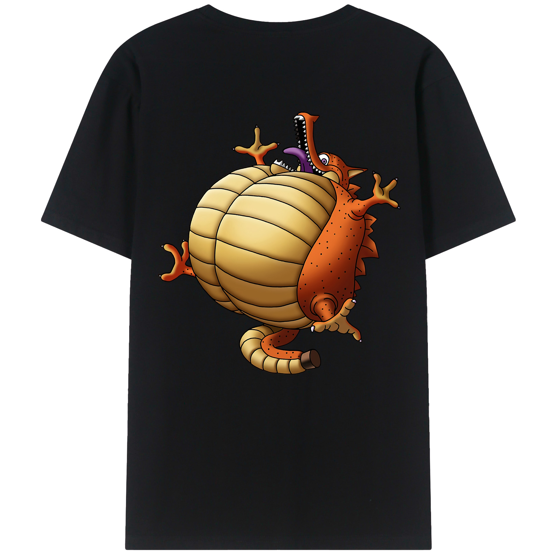（画像用） ドラゴンクエスト Doragon Kuesuto Dragon Quest 綿100％ メンズ半袖Tシャツ（バックプリント） 通気性