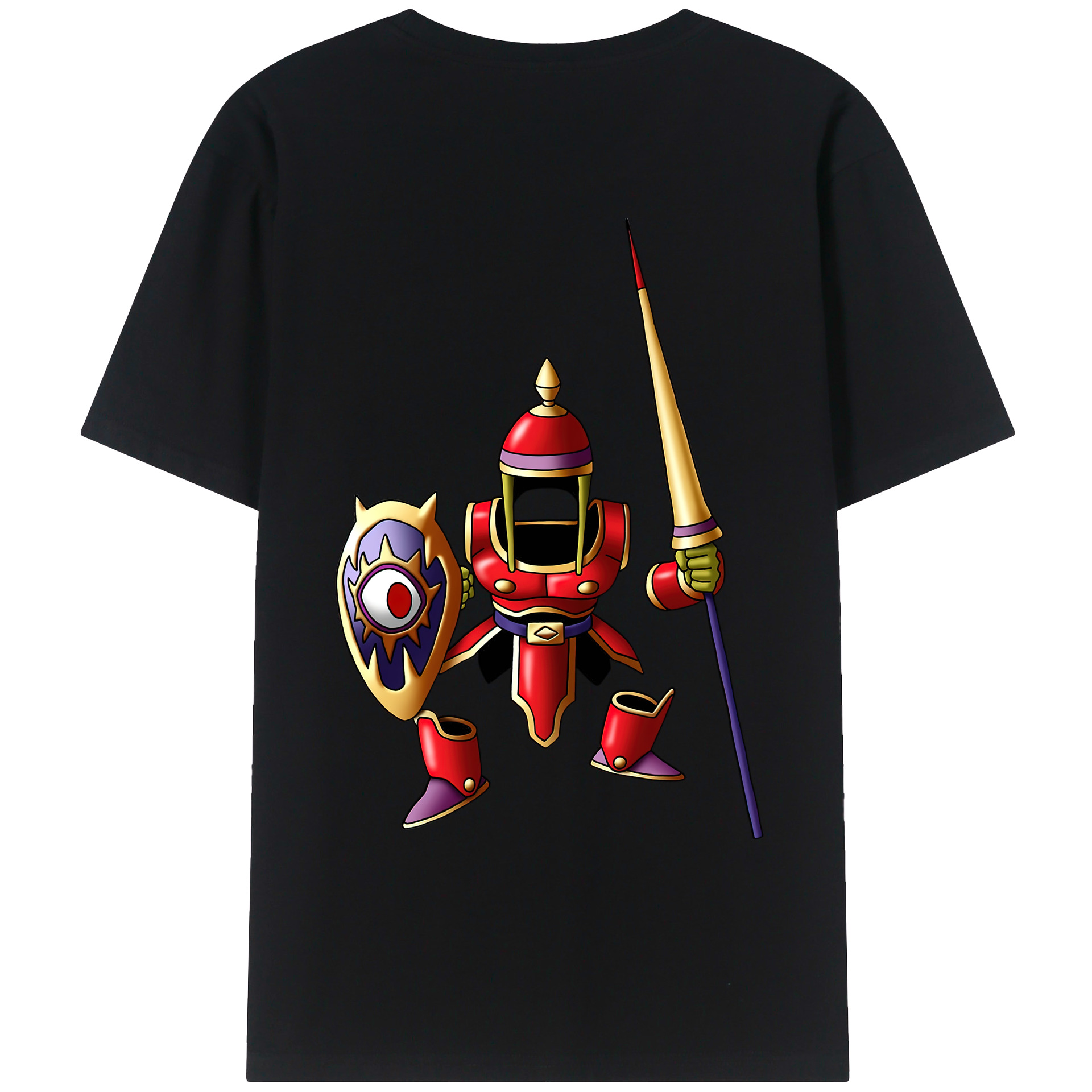 （画像用） ドラゴンクエスト Doragon Kuesuto Dragon Quest 綿100％ メンズ半袖Tシャツ（バックプリント） 通気性