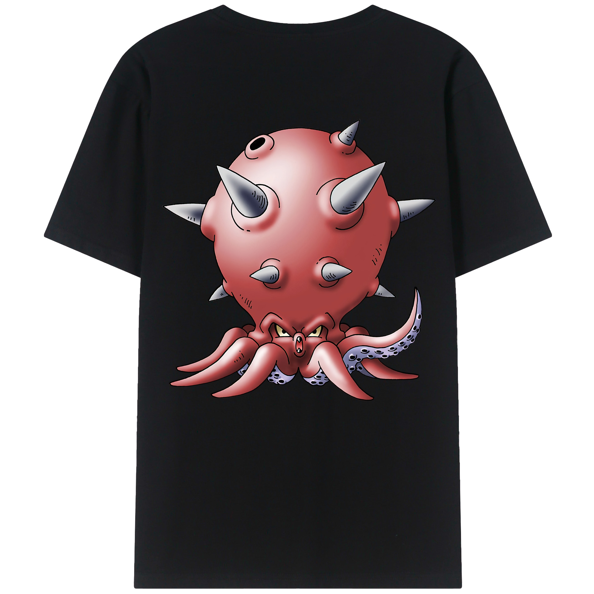 （画像用） ドラゴンクエスト Doragon Kuesuto Dragon Quest 綿100％ メンズ半袖Tシャツ（バックプリント） 通気性