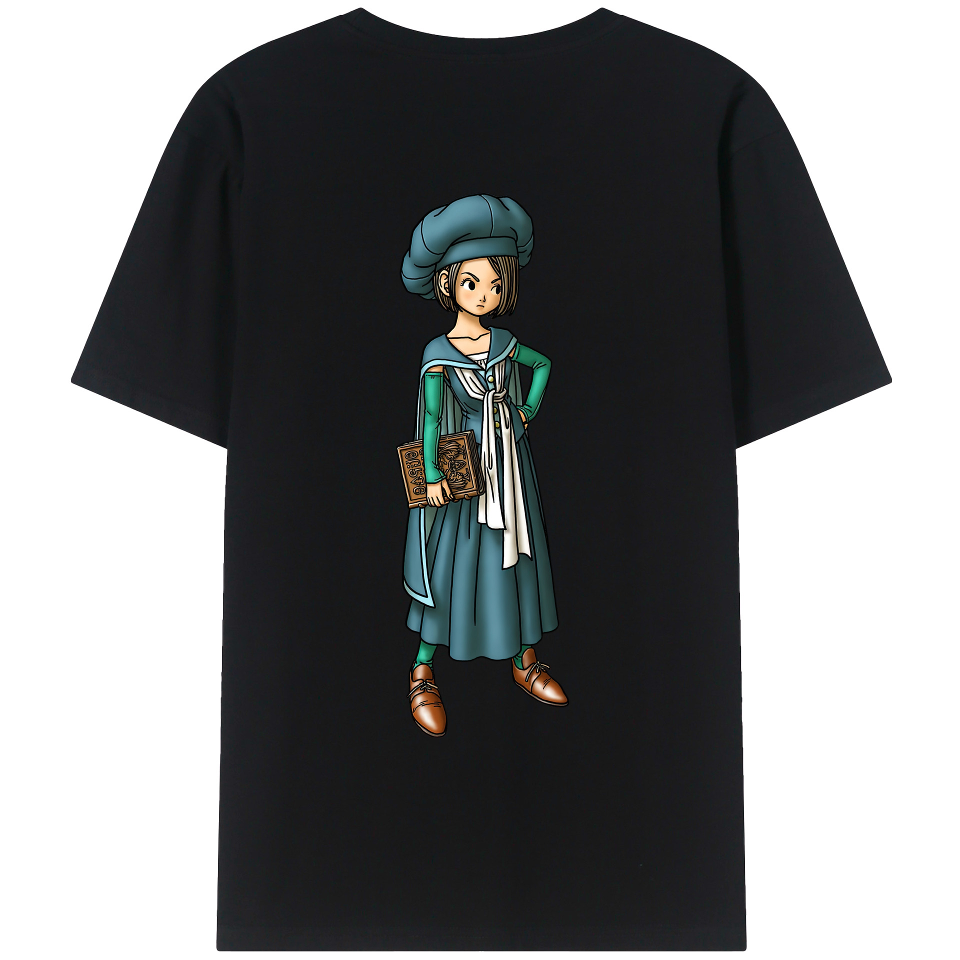 （画像用） ドラゴンクエスト Doragon Kuesuto Dragon Quest 綿100％ メンズ半袖Tシャツ（バックプリント） 通気性