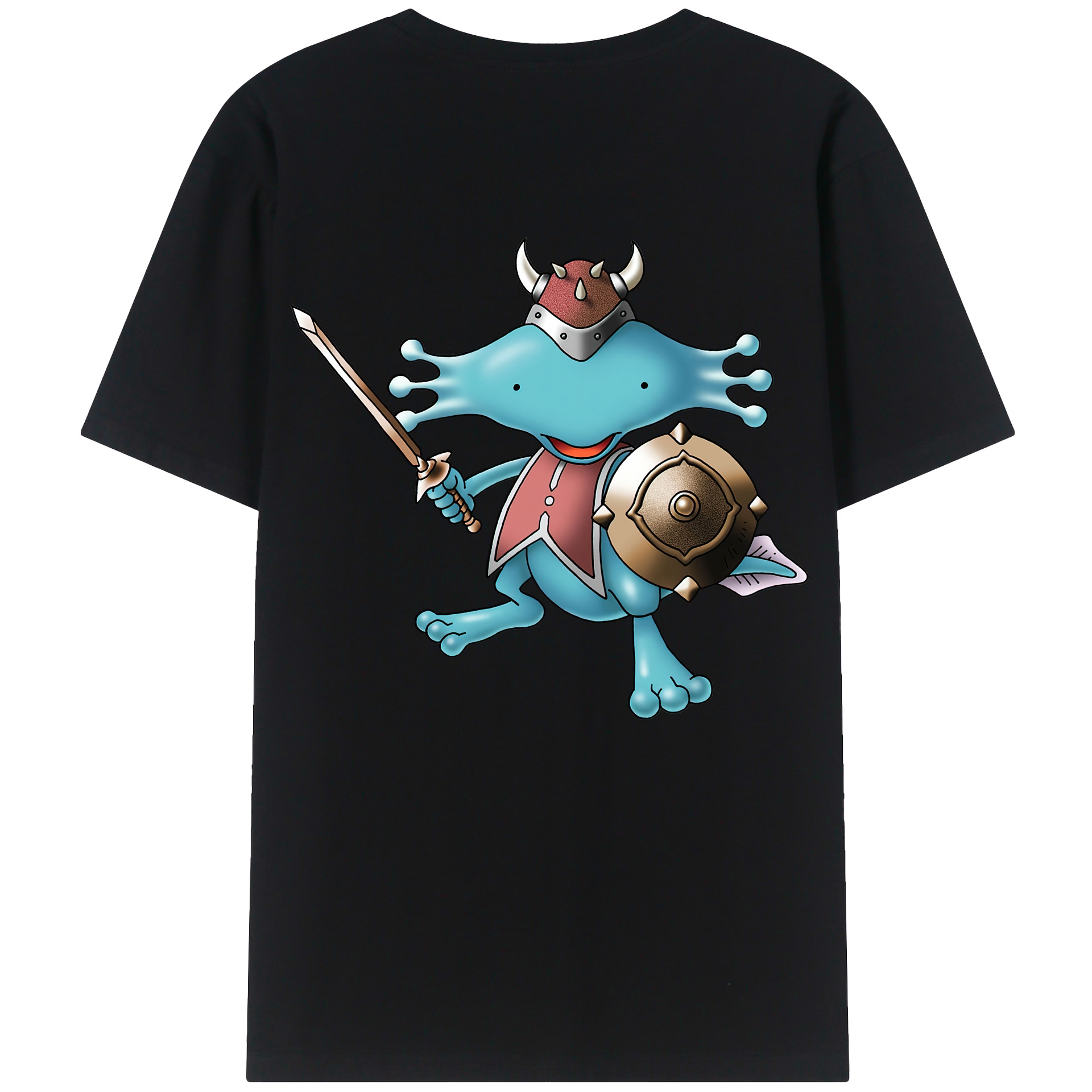 （画像用） ドラゴンクエスト Doragon Kuesuto Dragon Quest 綿100％ メンズ半袖Tシャツ（バックプリント） 通気性