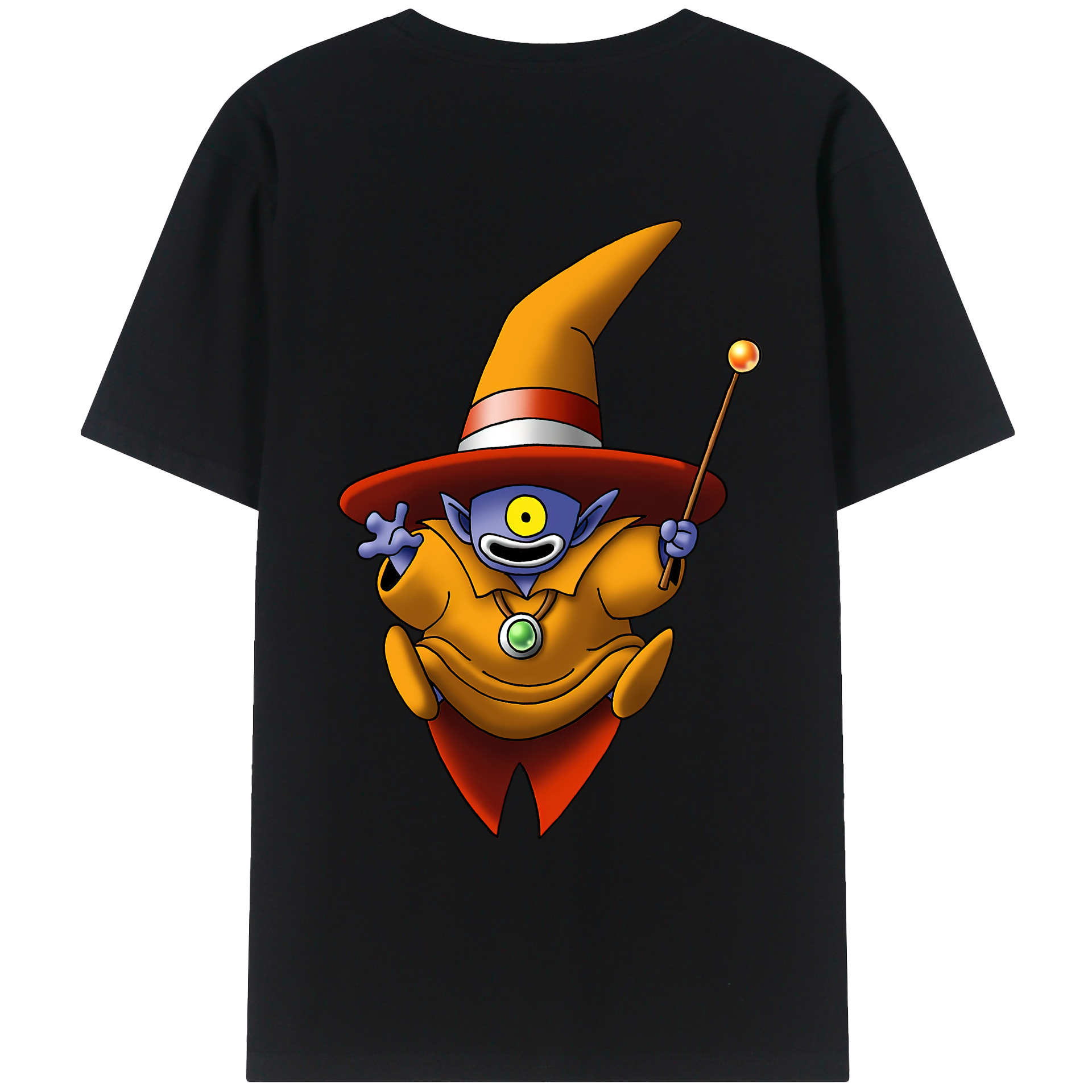 （画像用） ドラゴンクエスト Doragon Kuesuto Dragon Quest 綿100％ メンズ半袖Tシャツ（バックプリント） 通気性