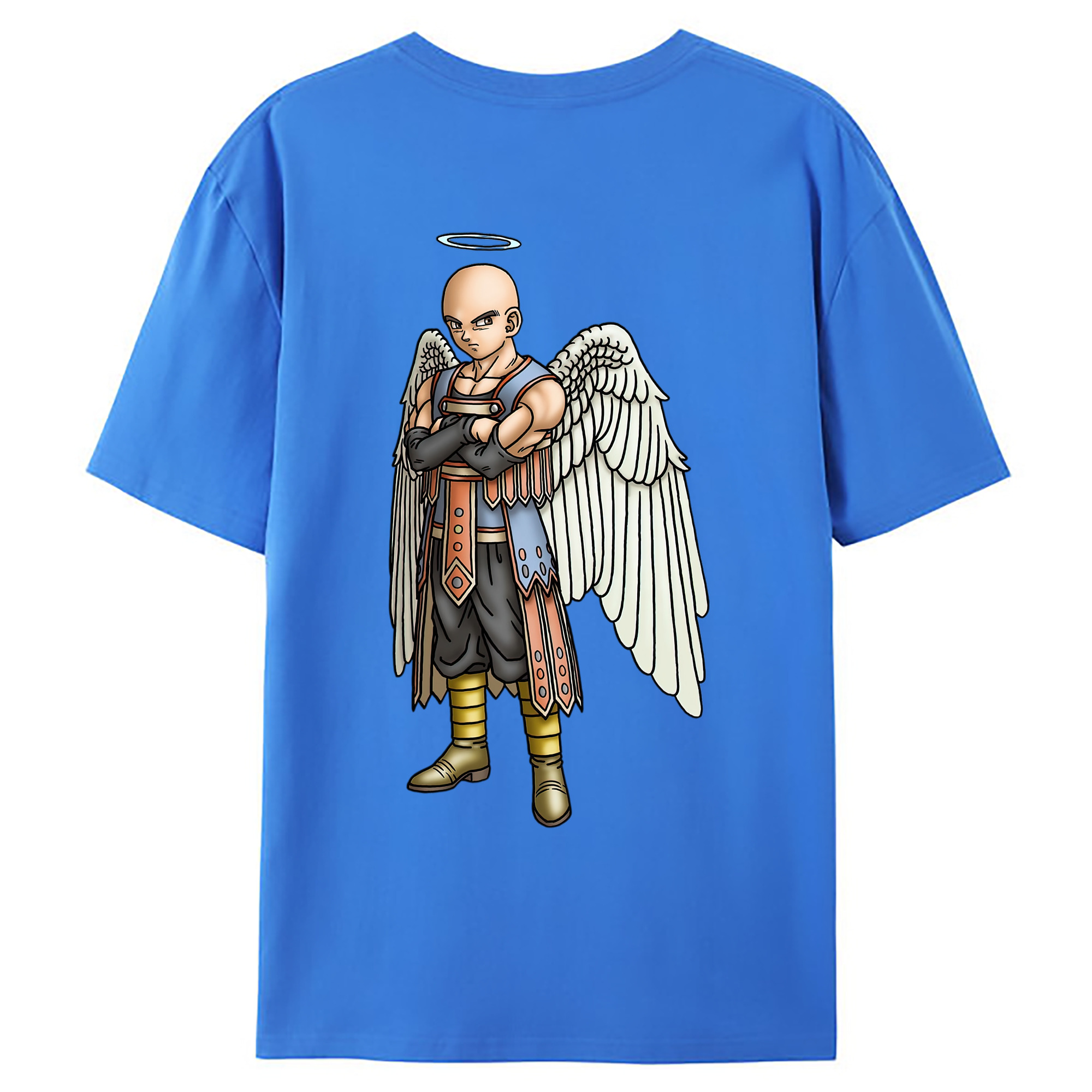 （画像用） ドラゴンクエスト Doragon Kuesuto Dragon Quest 綿100％ メンズ半袖Tシャツ（バックプリント） 通気性