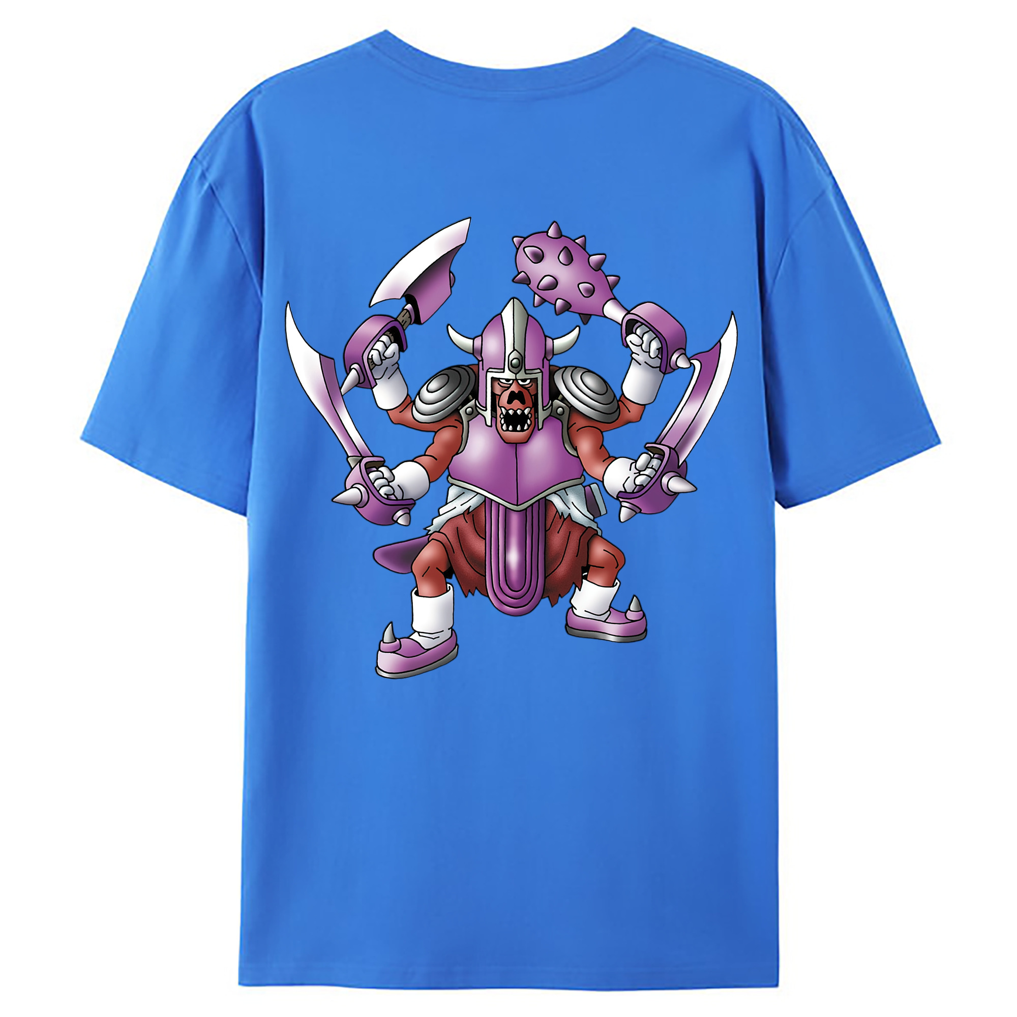 （画像用） ドラゴンクエスト Doragon Kuesuto Dragon Quest 綿100％ メンズ半袖Tシャツ（バックプリント） 通気性