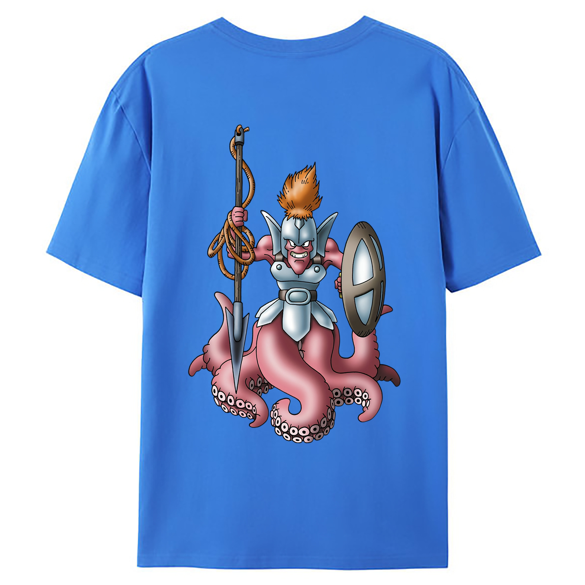（画像用） ドラゴンクエスト Doragon Kuesuto Dragon Quest 綿100％ メンズ半袖Tシャツ（バックプリント） 通気性