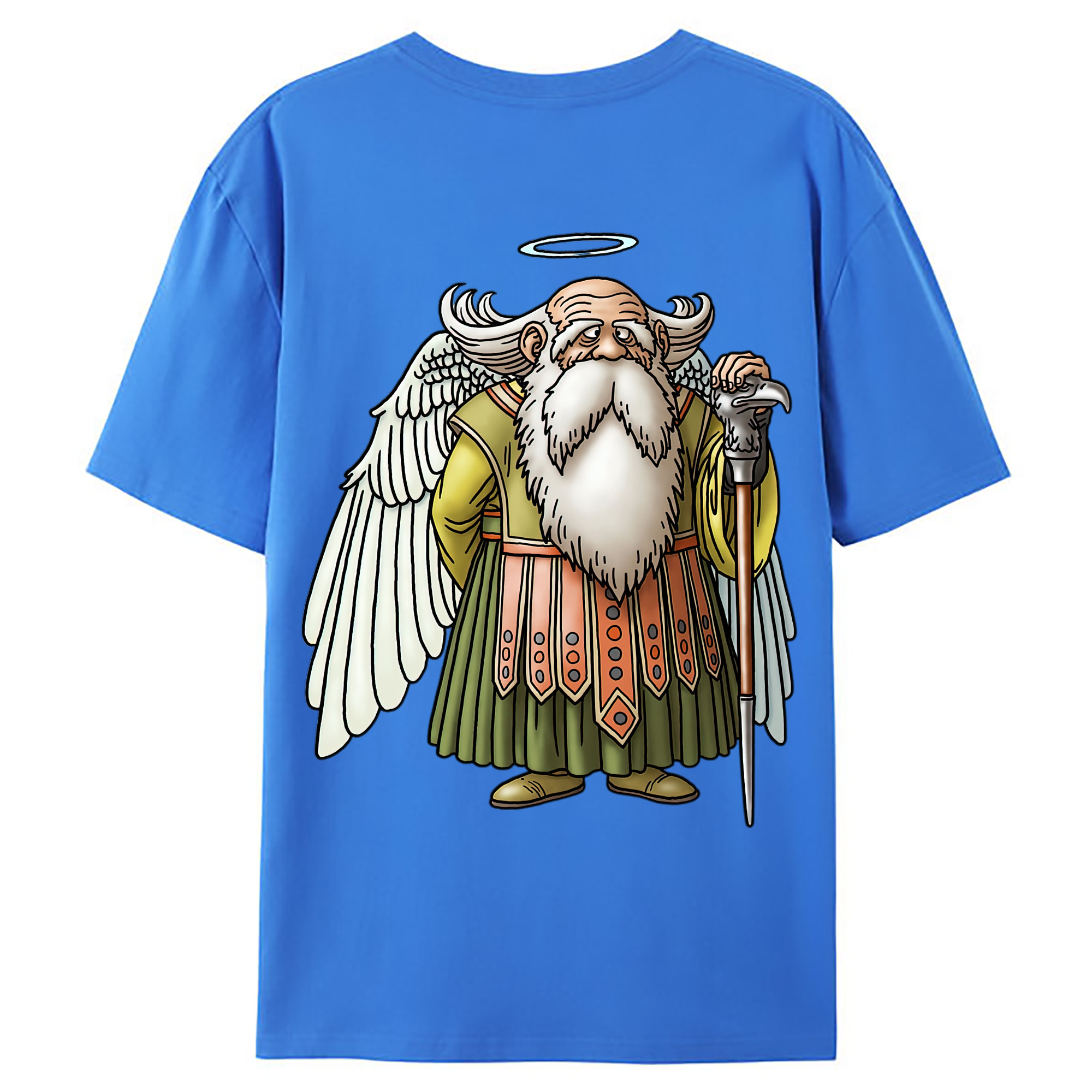 （画像用） ドラゴンクエスト Doragon Kuesuto Dragon Quest 綿100％ メンズ半袖Tシャツ（バックプリント） 通気性