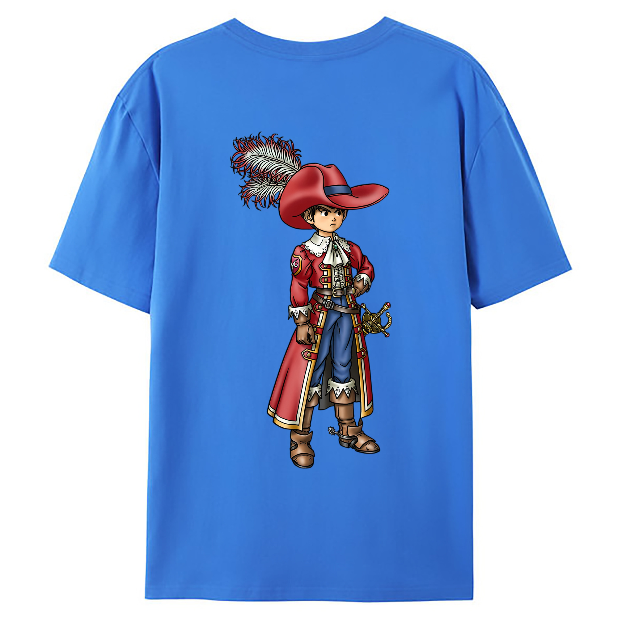 （画像用） ドラゴンクエスト Doragon Kuesuto Dragon Quest 綿100％ メンズ半袖Tシャツ（バックプリント） 通気性