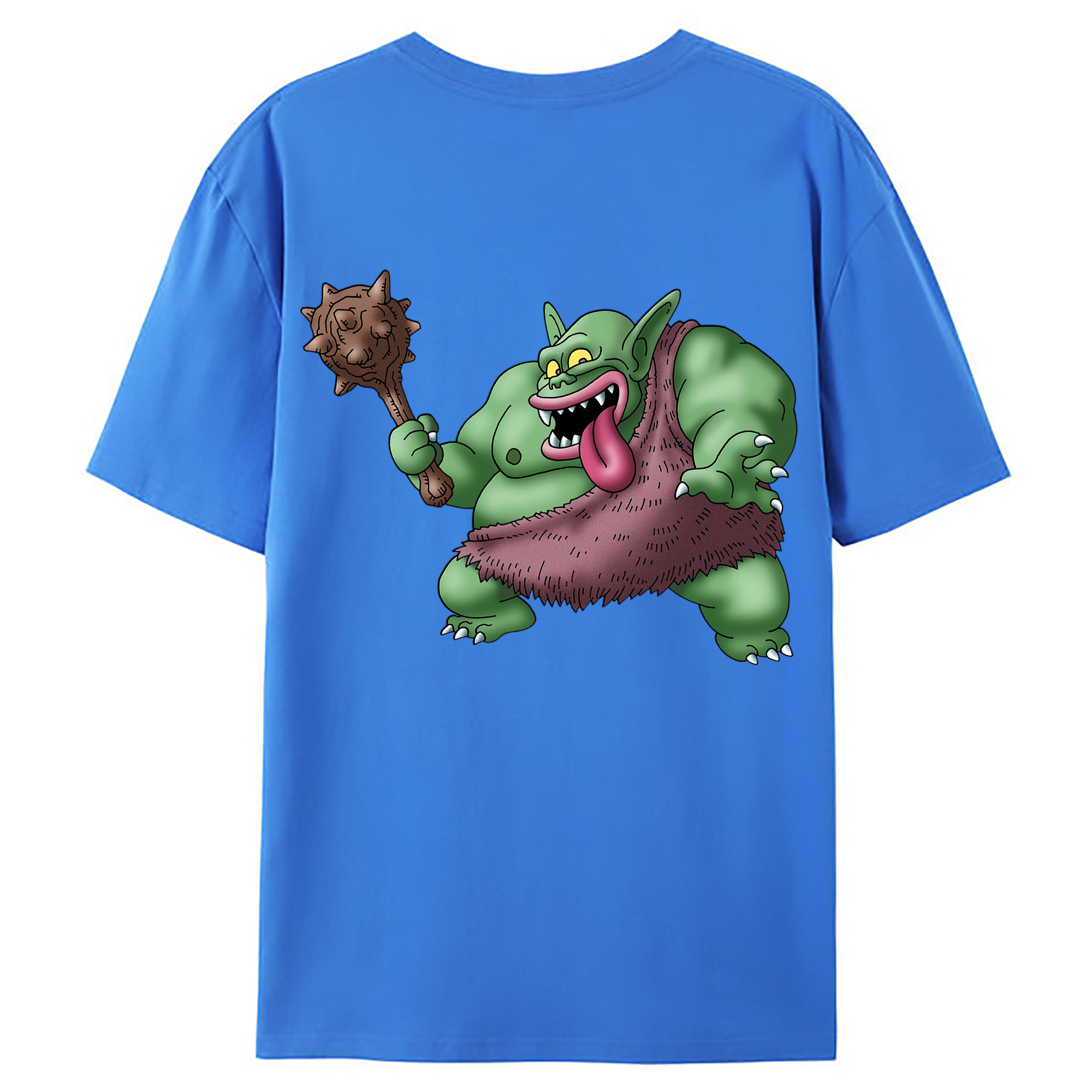 （画像用） ドラゴンクエスト Doragon Kuesuto Dragon Quest 綿100％ メンズ半袖Tシャツ（バックプリント） 通気性