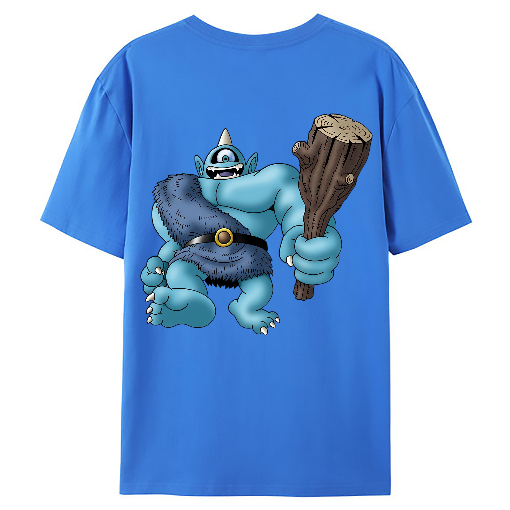 （画像用） ドラゴンクエスト Doragon Kuesuto Dragon Quest 綿100％ メンズ半袖Tシャツ（バックプリント） 通気性