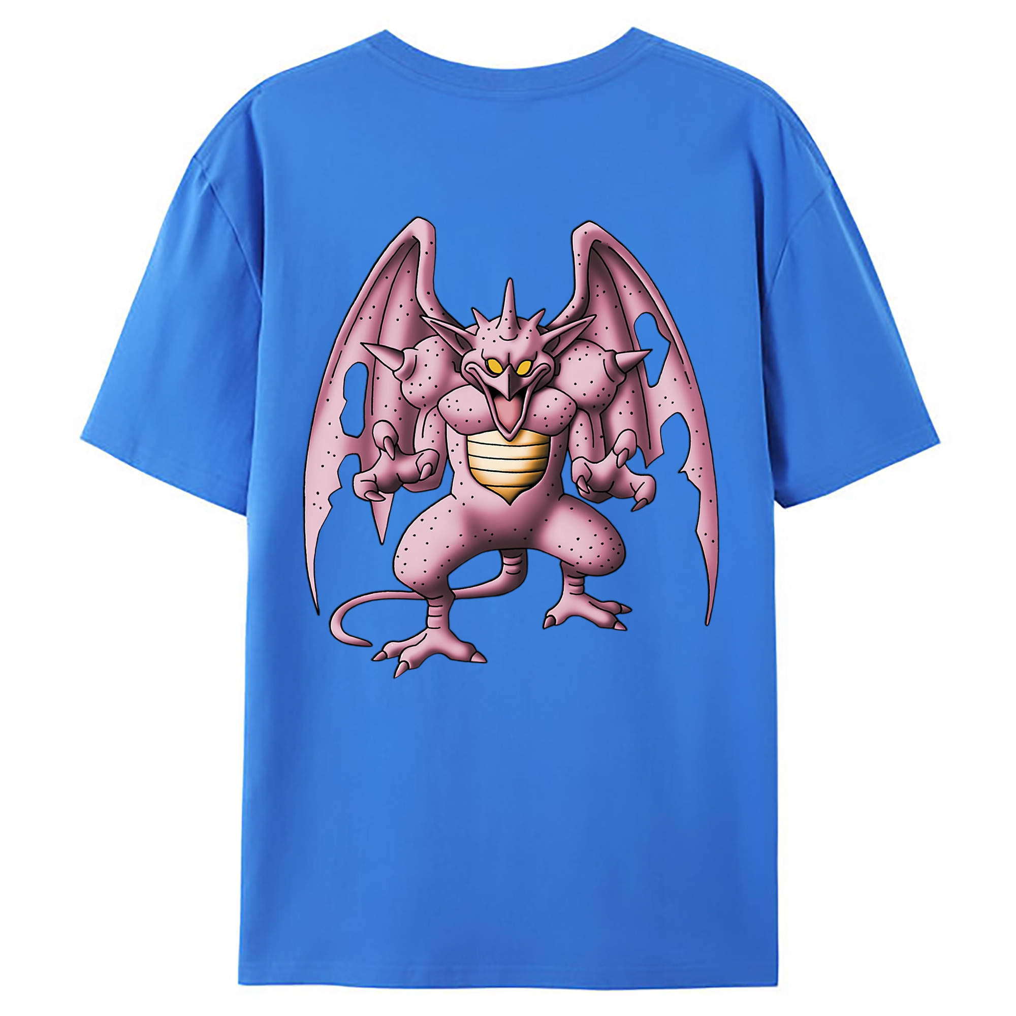 （画像用） ドラゴンクエスト Doragon Kuesuto Dragon Quest 綿100％ メンズ半袖Tシャツ（バックプリント） 通気性
