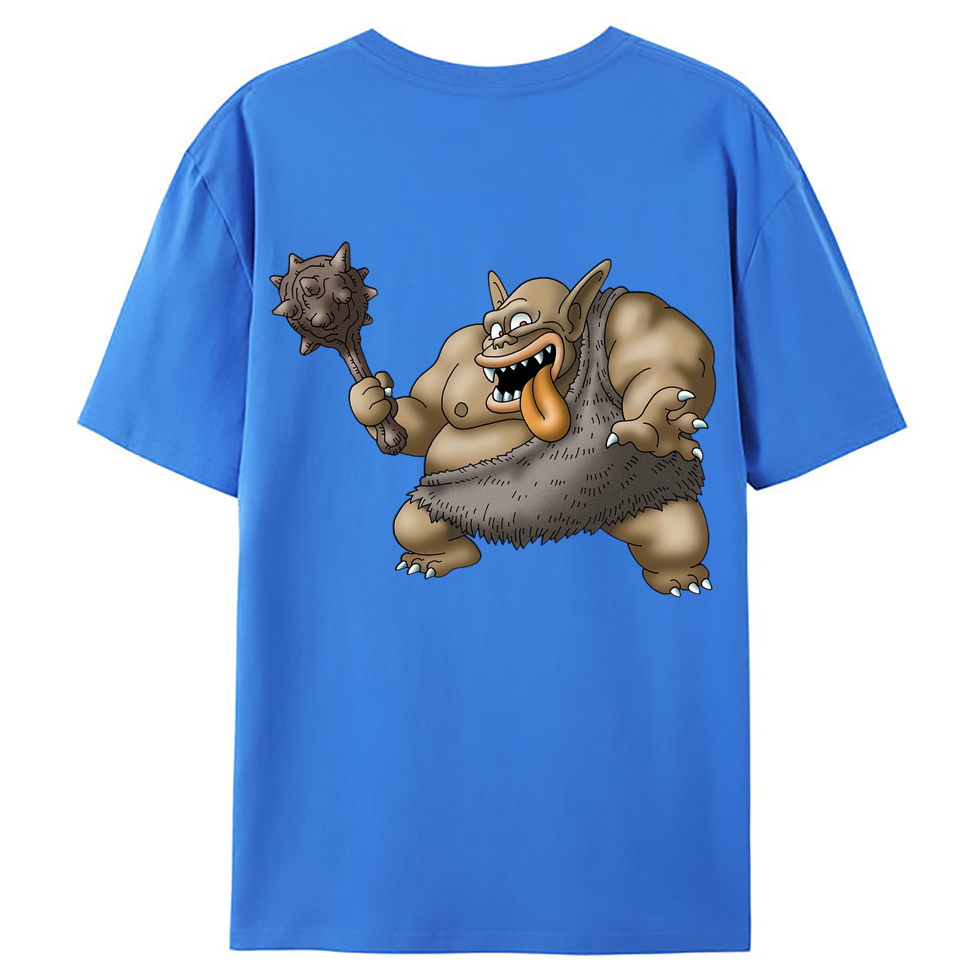 （画像用） ドラゴンクエスト Doragon Kuesuto Dragon Quest 綿100％ メンズ半袖Tシャツ（バックプリント） 通気性