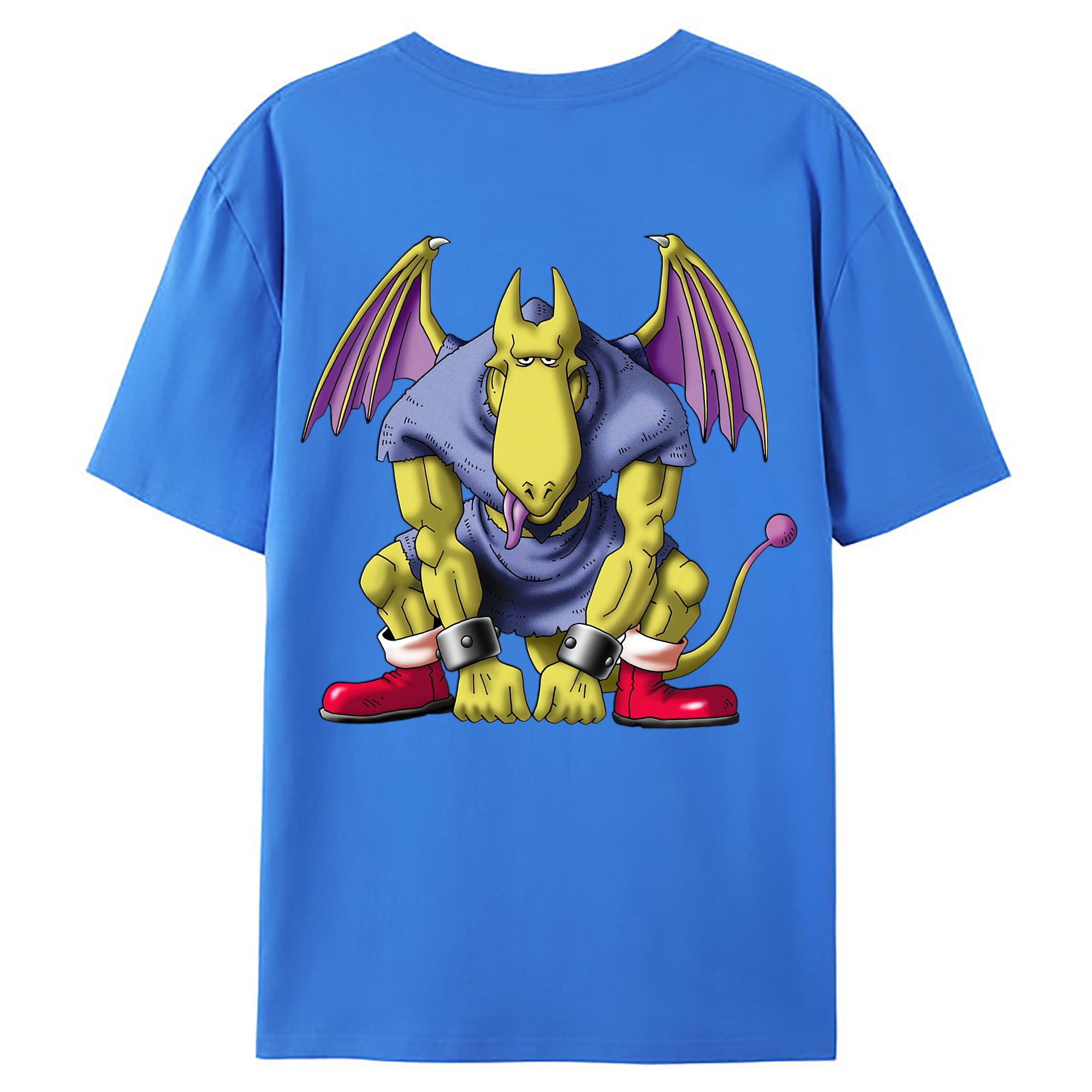（画像用） ドラゴンクエスト Doragon Kuesuto Dragon Quest 綿100％ メンズ半袖Tシャツ（バックプリント） 通気性