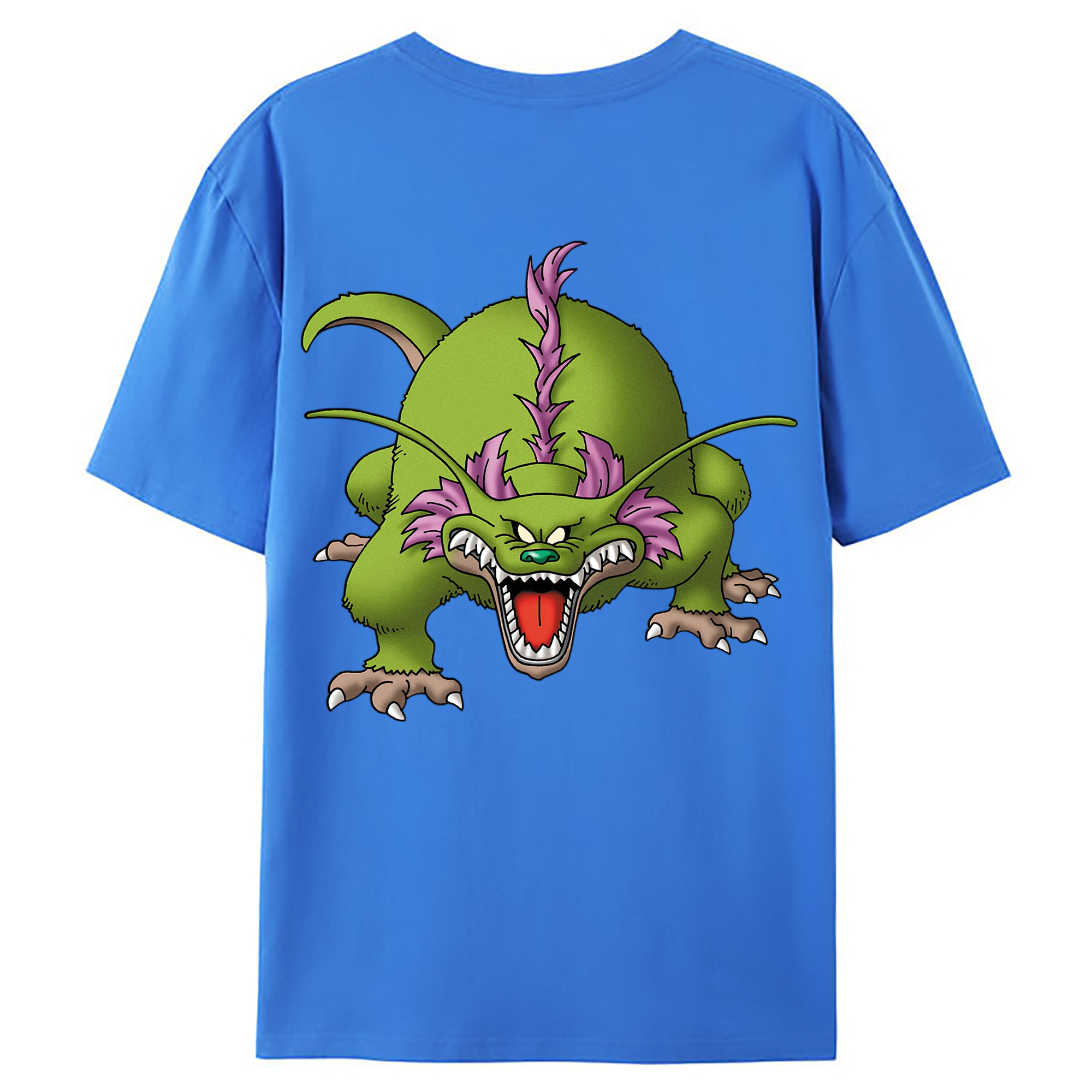 （画像用） ドラゴンクエスト Doragon Kuesuto Dragon Quest 綿100％ メンズ半袖Tシャツ（バックプリント） 通気性