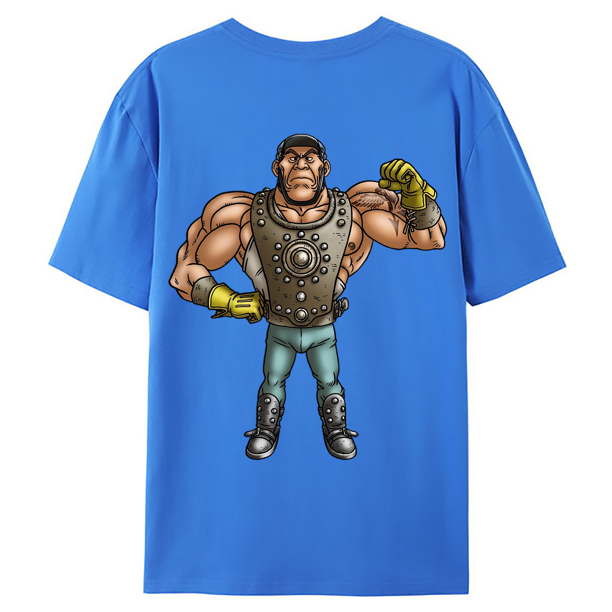 （画像用） ドラゴンクエスト Doragon Kuesuto Dragon Quest 綿100％ メンズ半袖Tシャツ（バックプリント） 通気性