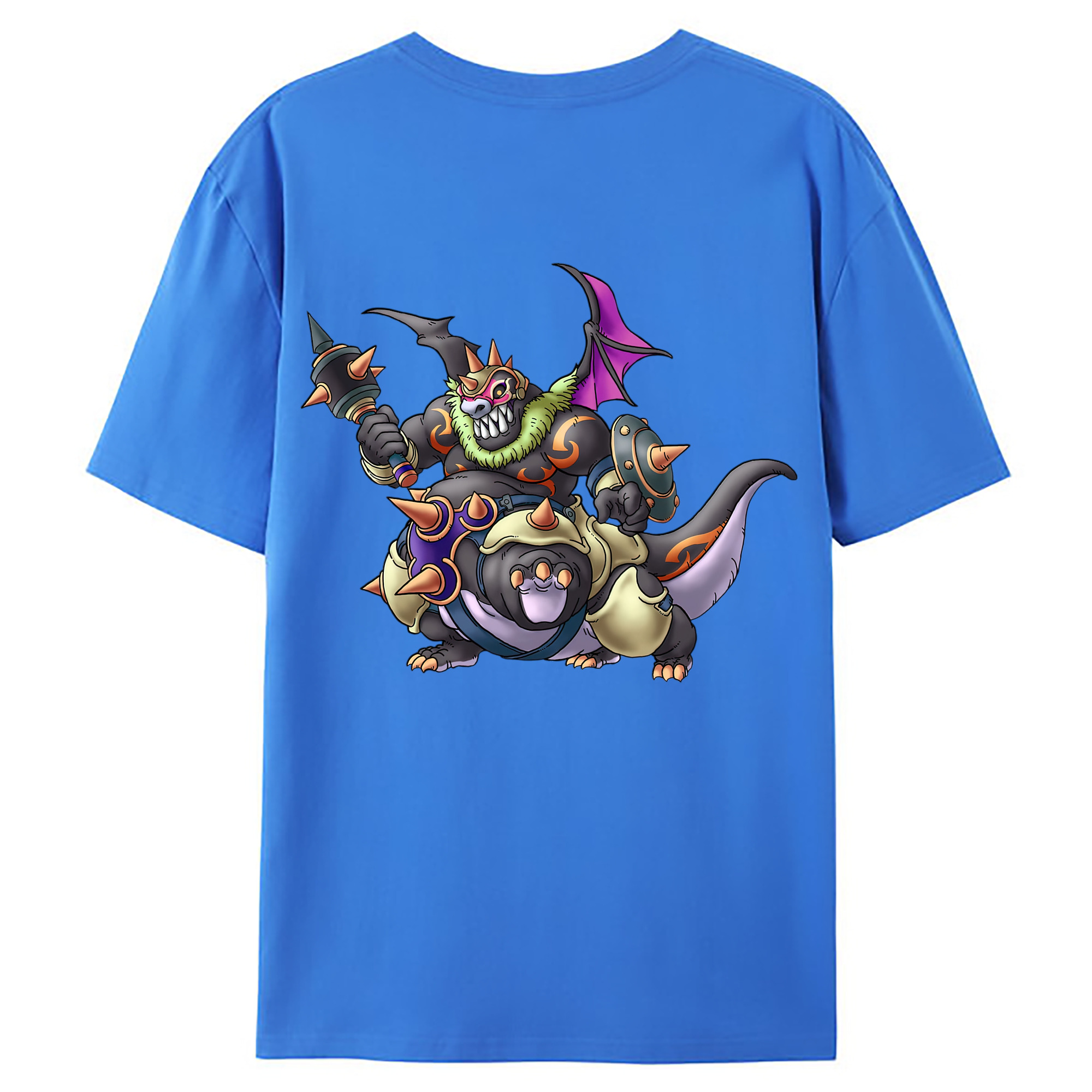 （画像用） ドラゴンクエスト Doragon Kuesuto Dragon Quest 綿100％ メンズ半袖Tシャツ（バックプリント） 通気性