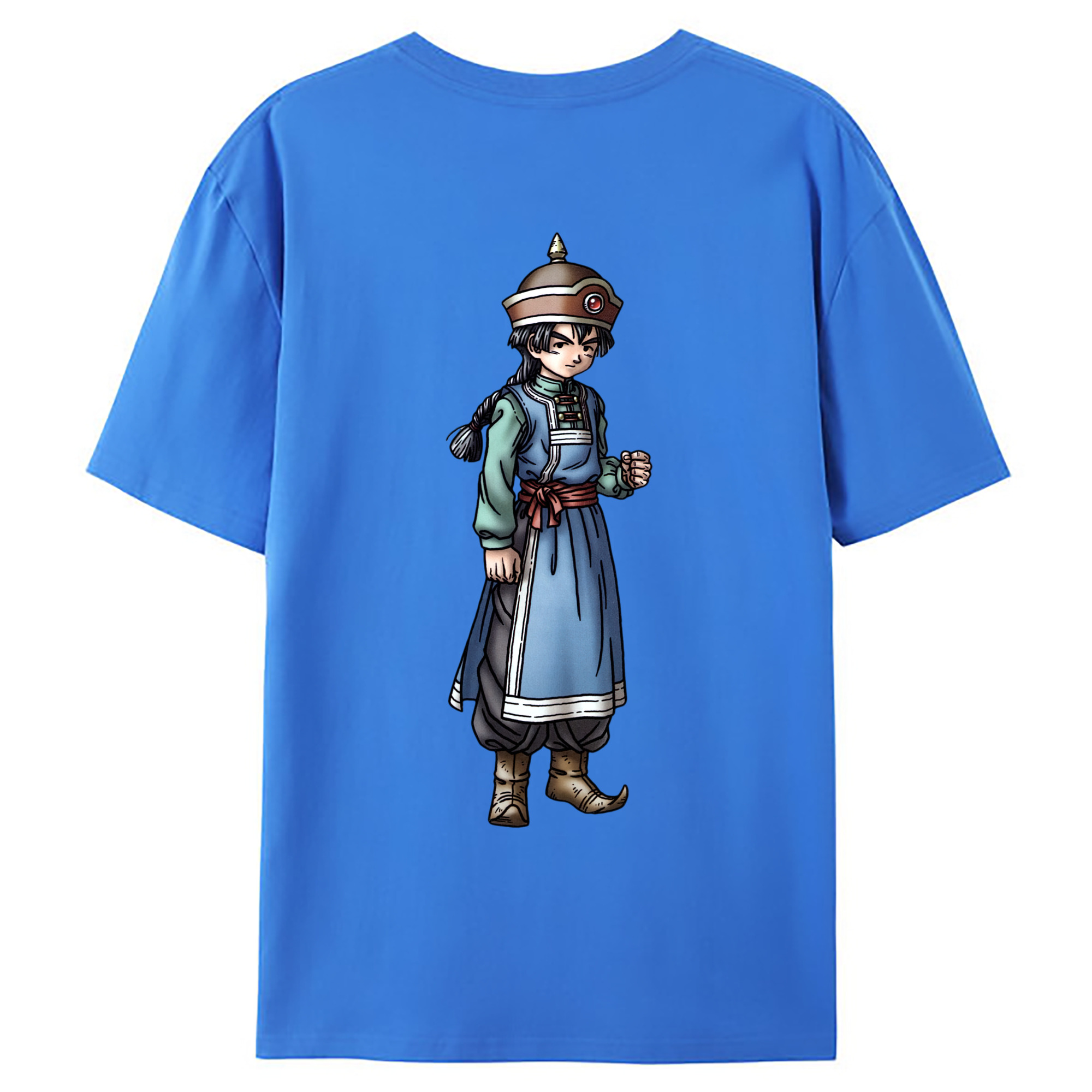 （画像用） ドラゴンクエスト Doragon Kuesuto Dragon Quest 綿100％ メンズ半袖Tシャツ（バックプリント） 通気性