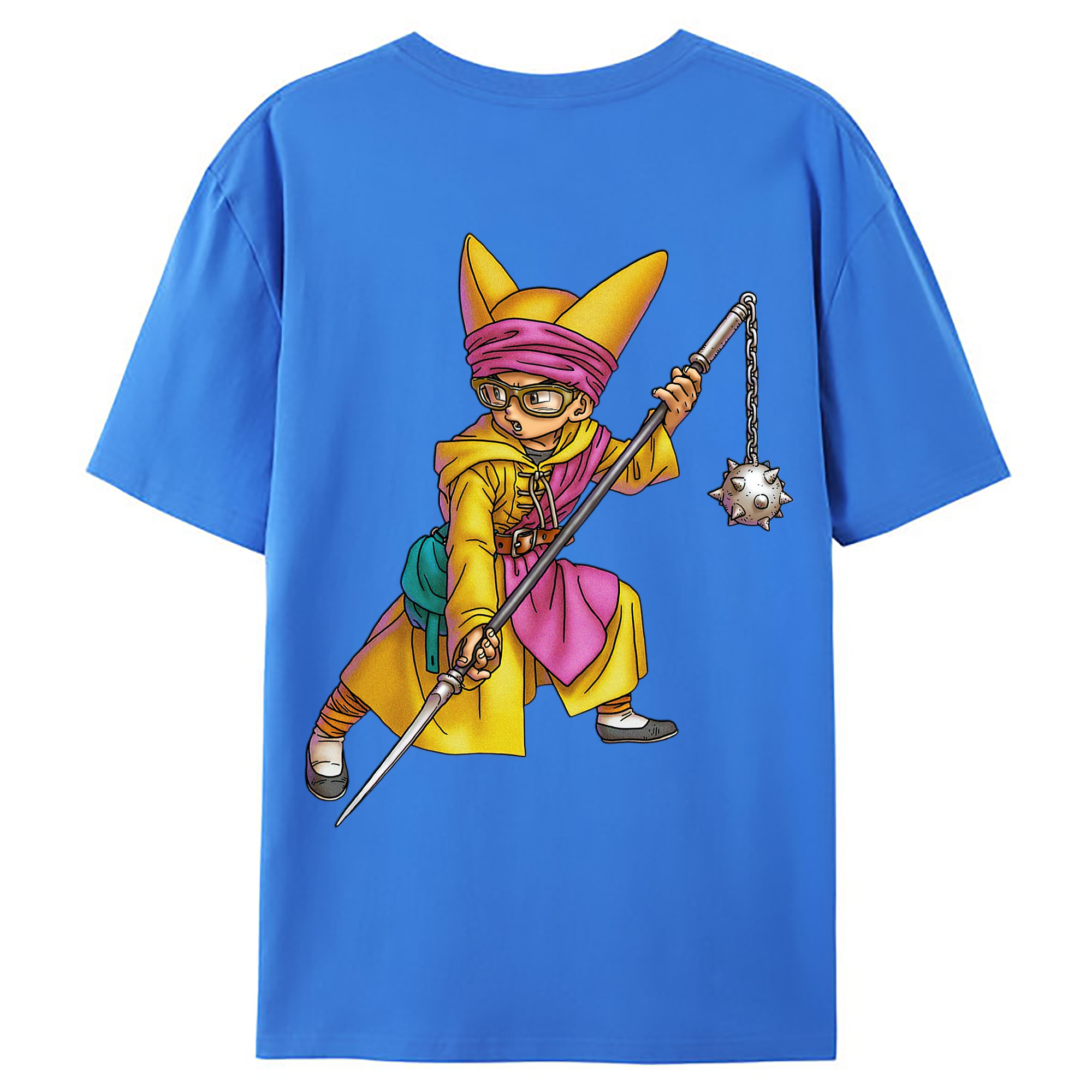 （画像用） ドラゴンクエスト Doragon Kuesuto Dragon Quest 綿100％ メンズ半袖Tシャツ（バックプリント） 通気性