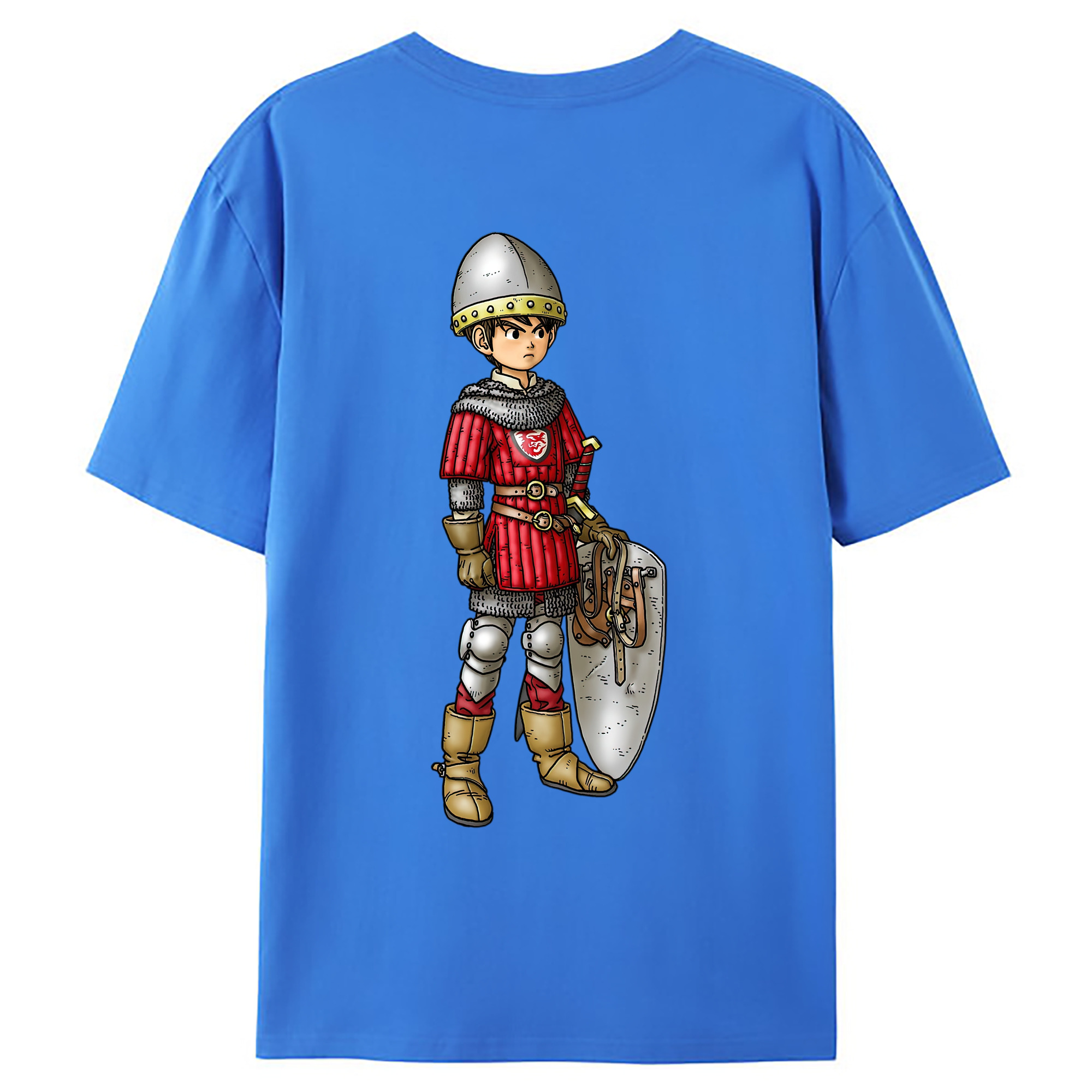 （画像用） ドラゴンクエスト Doragon Kuesuto Dragon Quest 綿100％ メンズ半袖Tシャツ（バックプリント） 通気性