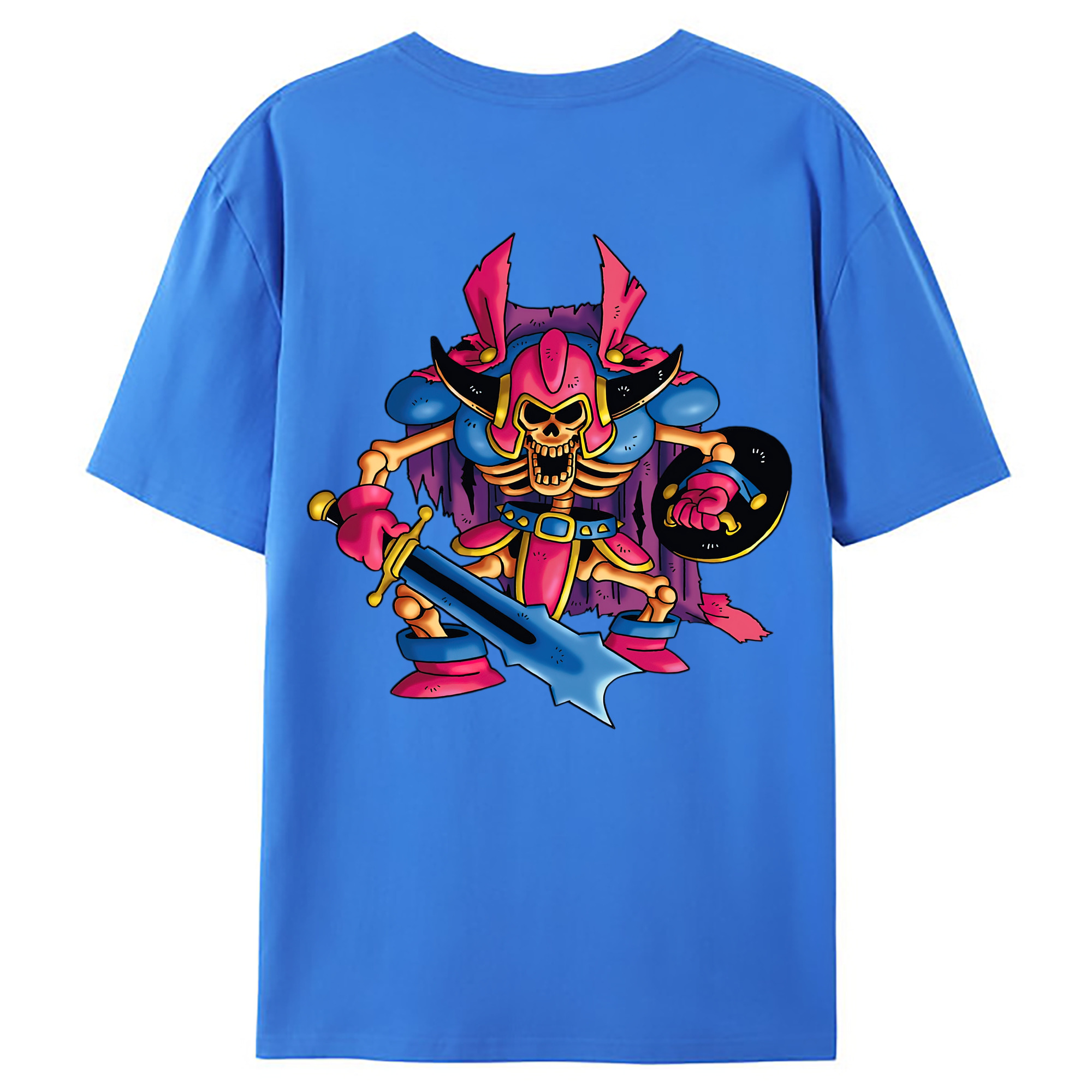 （画像用） ドラゴンクエスト Doragon Kuesuto Dragon Quest 綿100％ メンズ半袖Tシャツ（バックプリント） 通気性