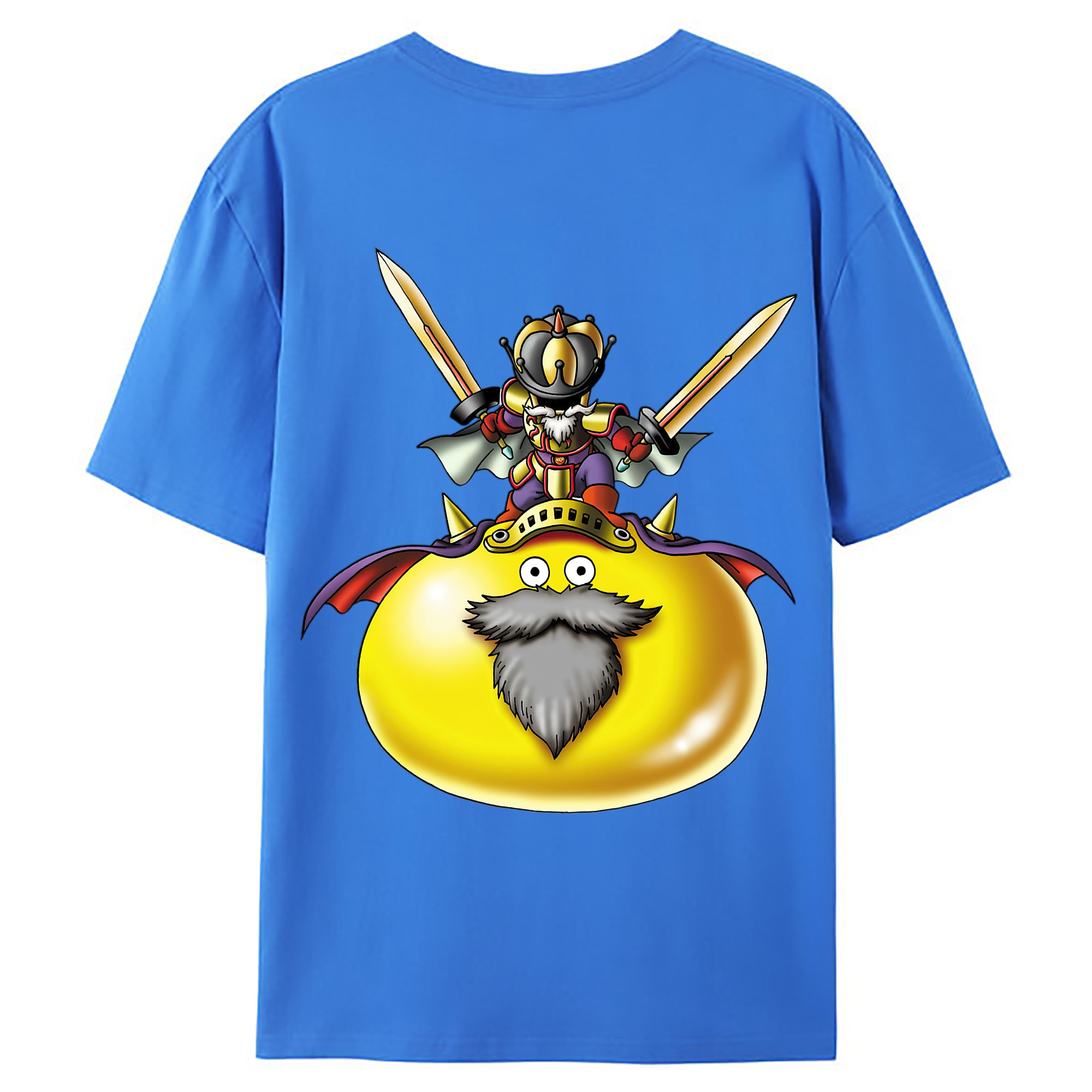 （画像用） ドラゴンクエスト Doragon Kuesuto Dragon Quest 綿100％ メンズ半袖Tシャツ（バックプリント） 通気性