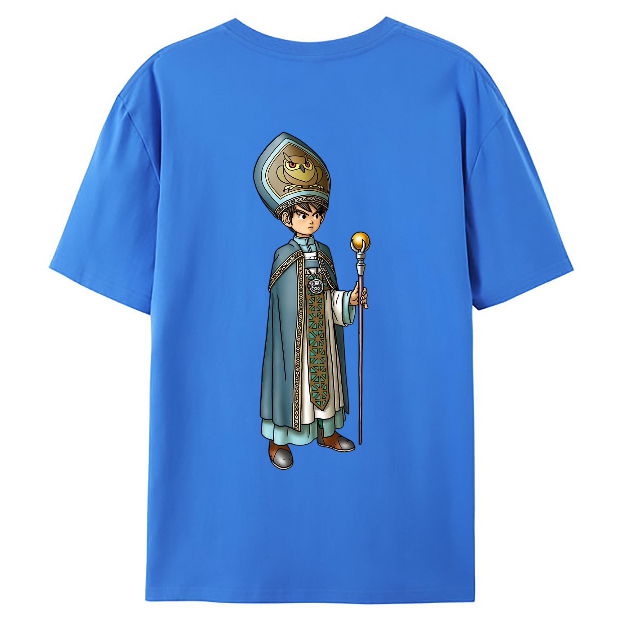 （画像用） ドラゴンクエスト Doragon Kuesuto Dragon Quest 綿100％ メンズ半袖Tシャツ（バックプリント） 通気性