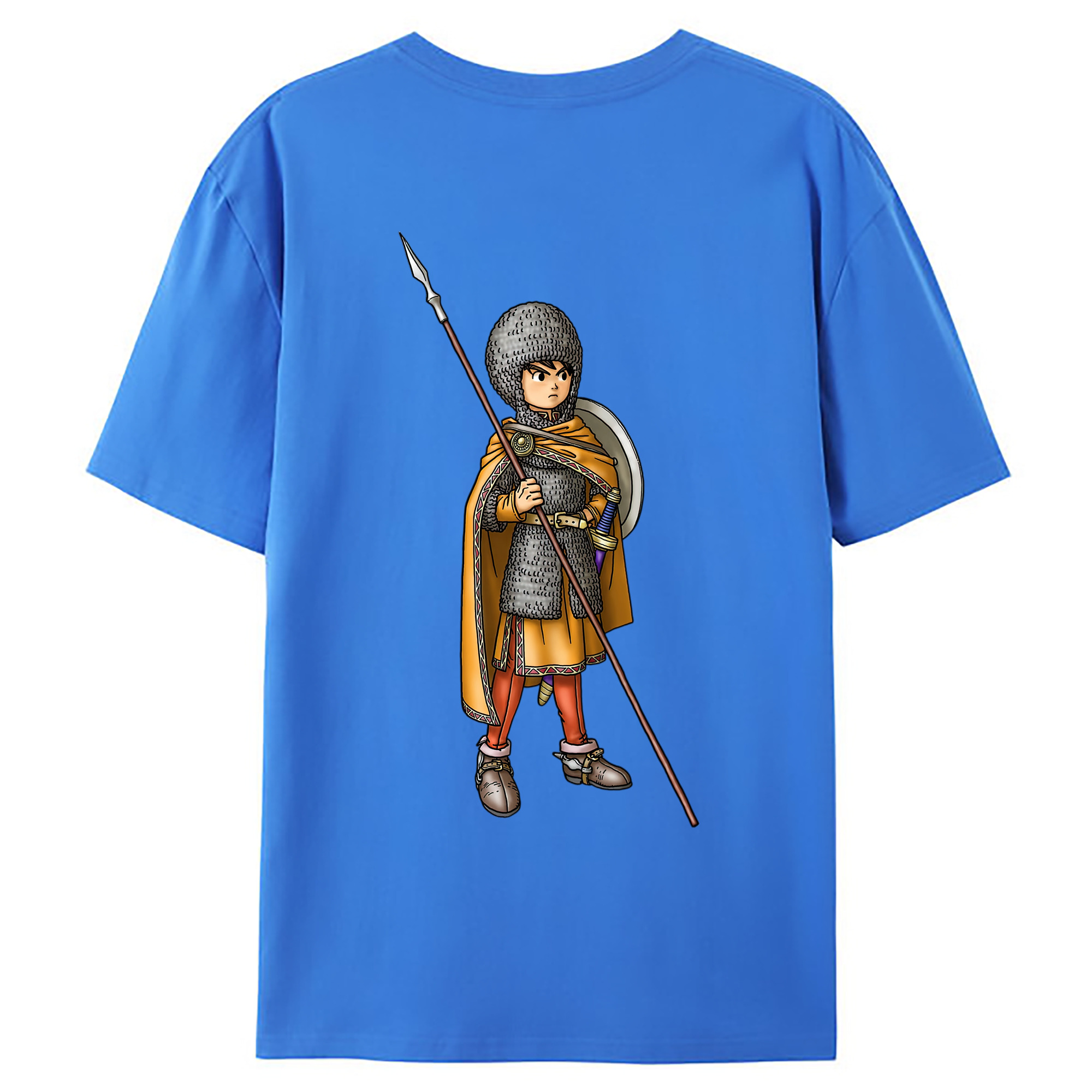 （画像用） ドラゴンクエスト Doragon Kuesuto Dragon Quest 綿100％ メンズ半袖Tシャツ（バックプリント） 通気性